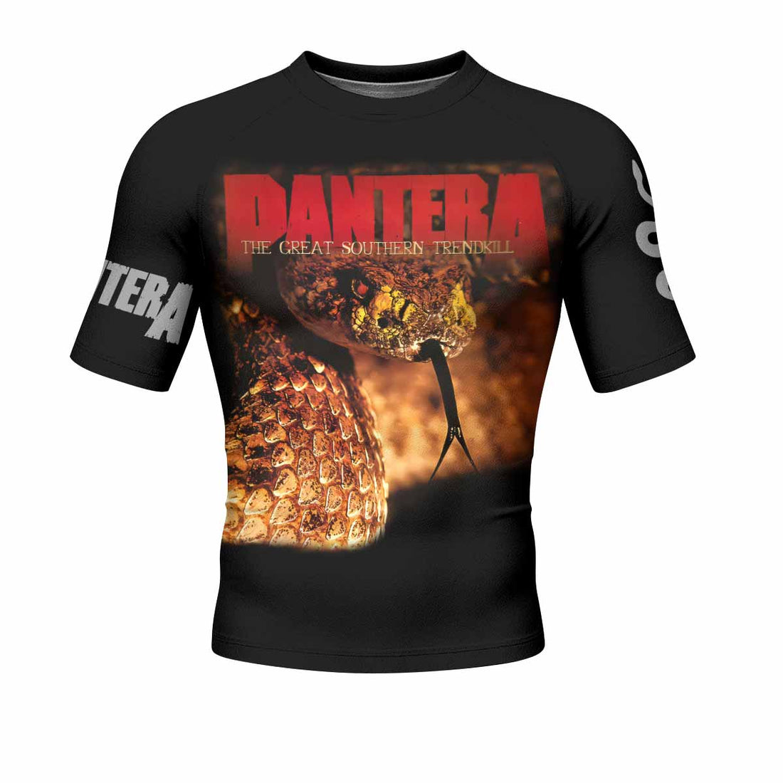 Pantera The Great Southern Trendkill Men's Rash Guard Short Sleeve - front and back view