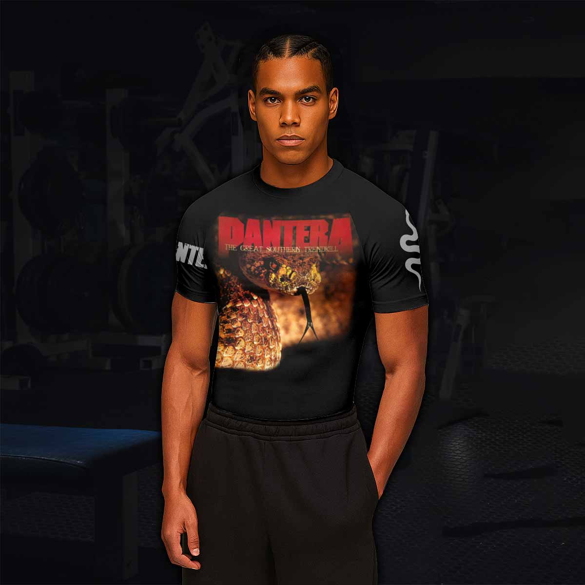 Pantera The Great Southern Trendkill Men's Rash Guard Short Sleeve - lifestyle view