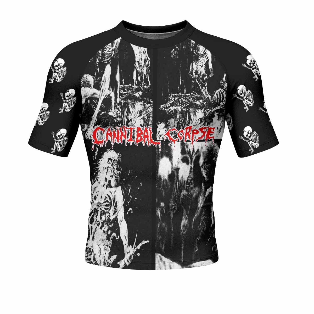Cannibal Corpse Horror Men's Rash Guard Short Sleeve - front view mockup