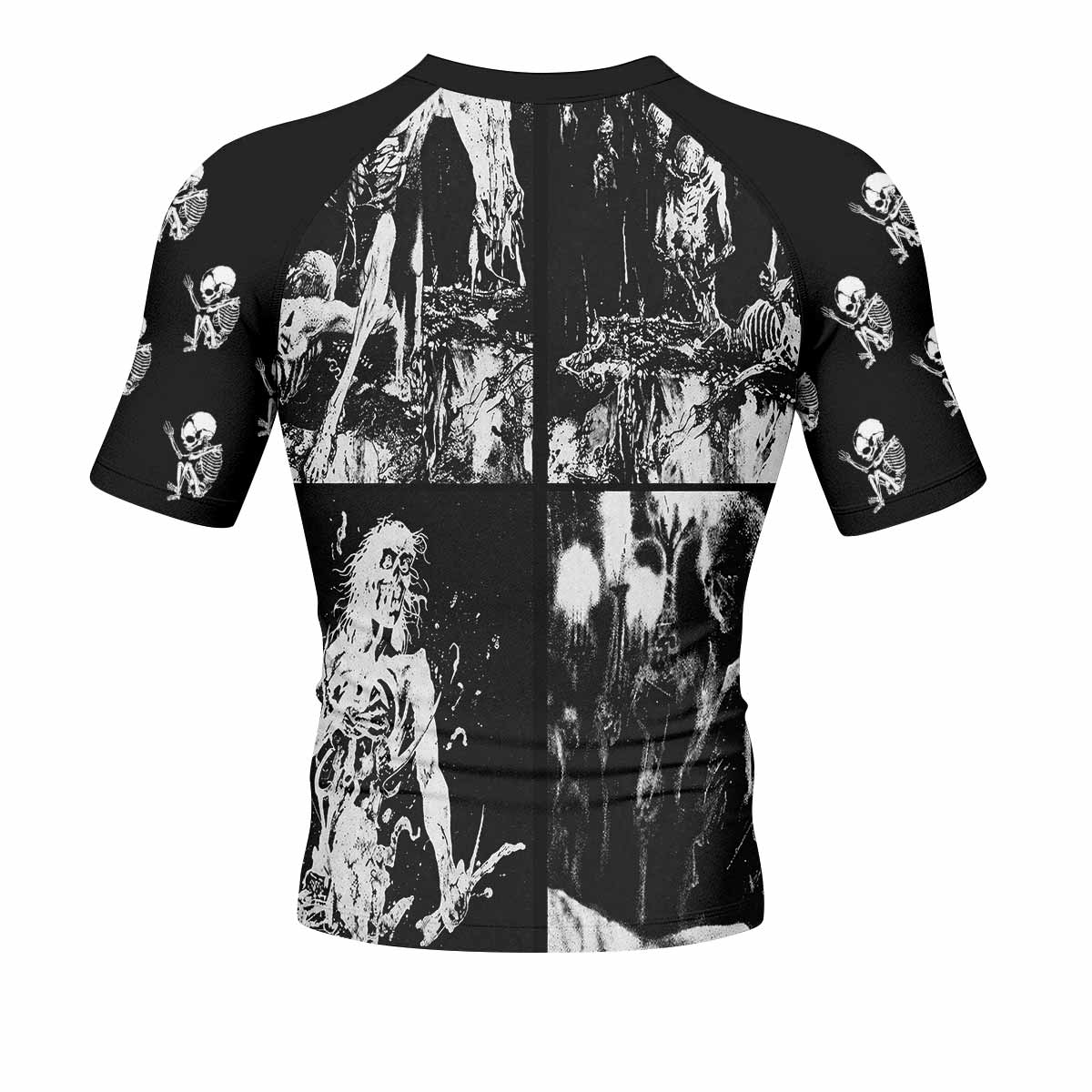 Cannibal Corpse Horror Men's Rash Guard Short Sleeve - back view mockup