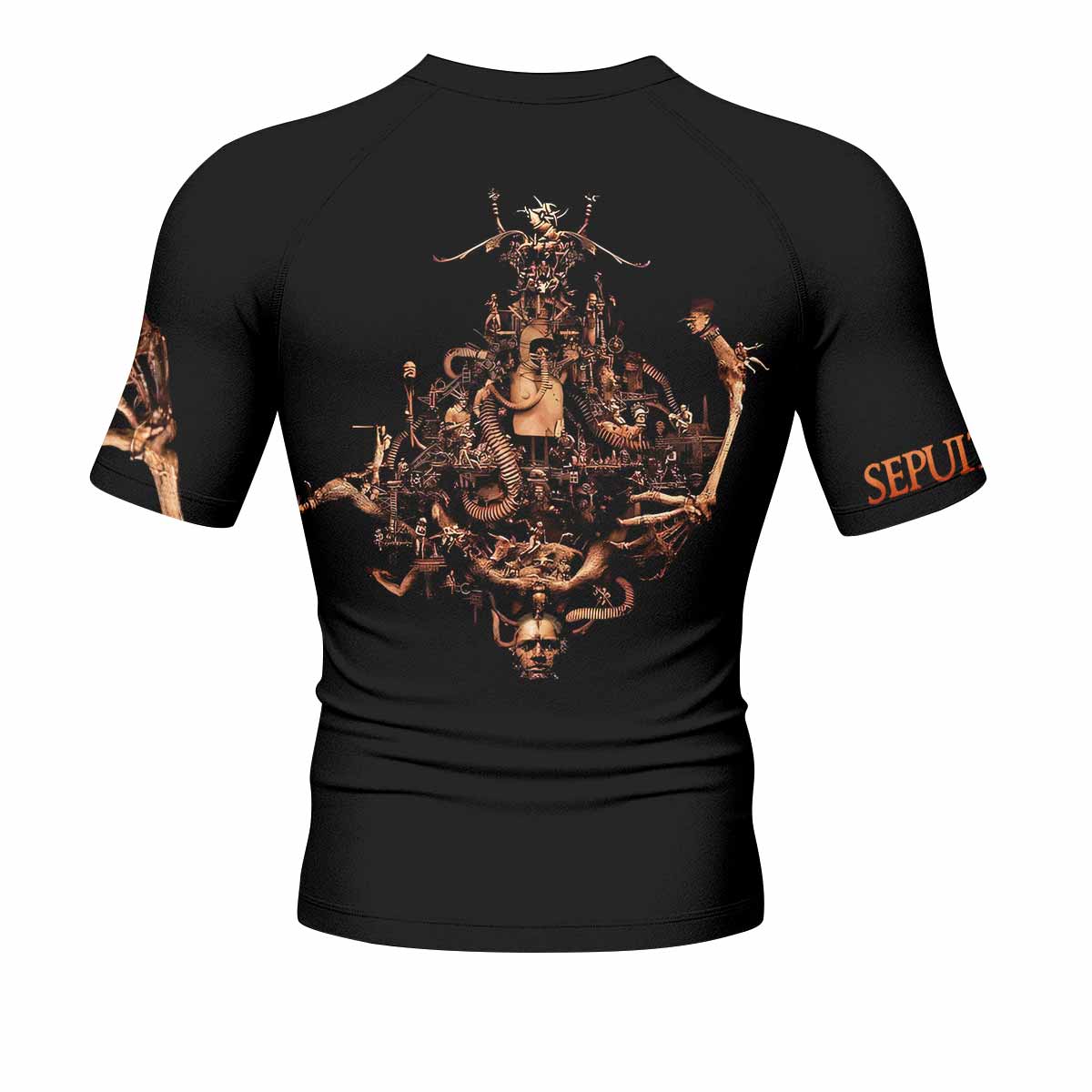 Sepultura A-Lex Men's Rash Guard Short Sleeve - back view mockup