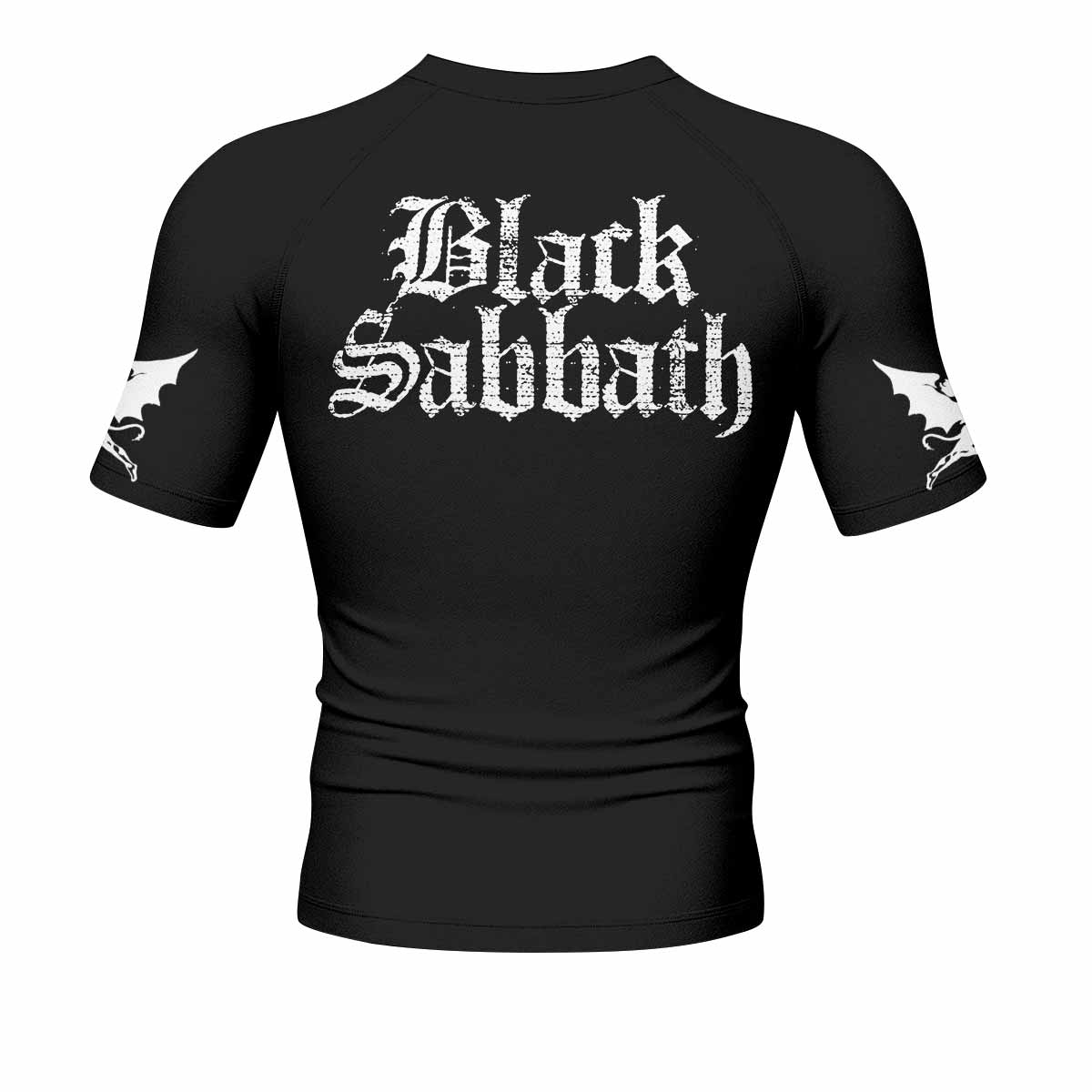 Black Sabbath Sabbath Bloody Sabbath Men's Rash Guard Short Sleeve - back view mockup