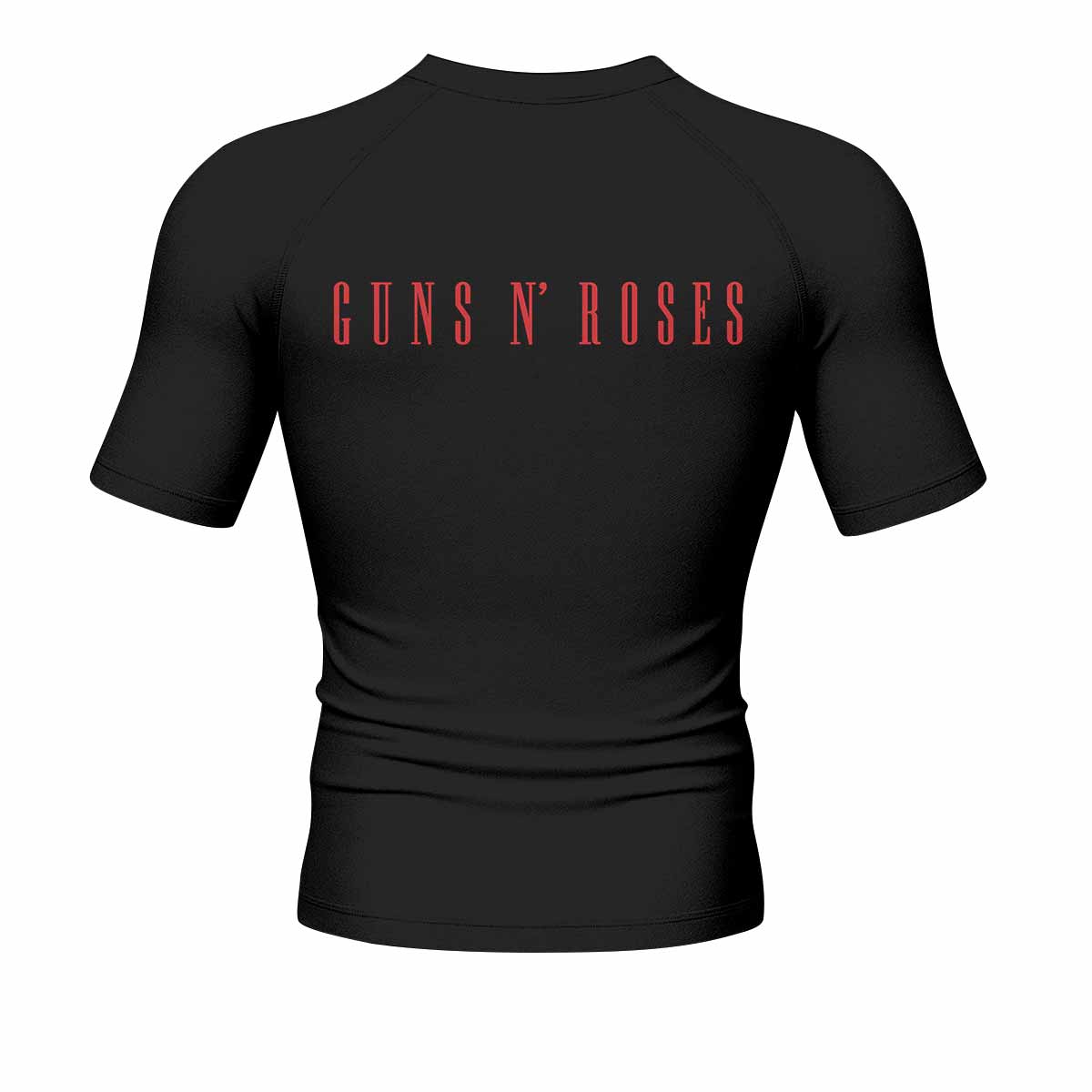 Guns N' Roses Appetite for Destruction Men's Rash Guard Short Sleeve - back view mockup