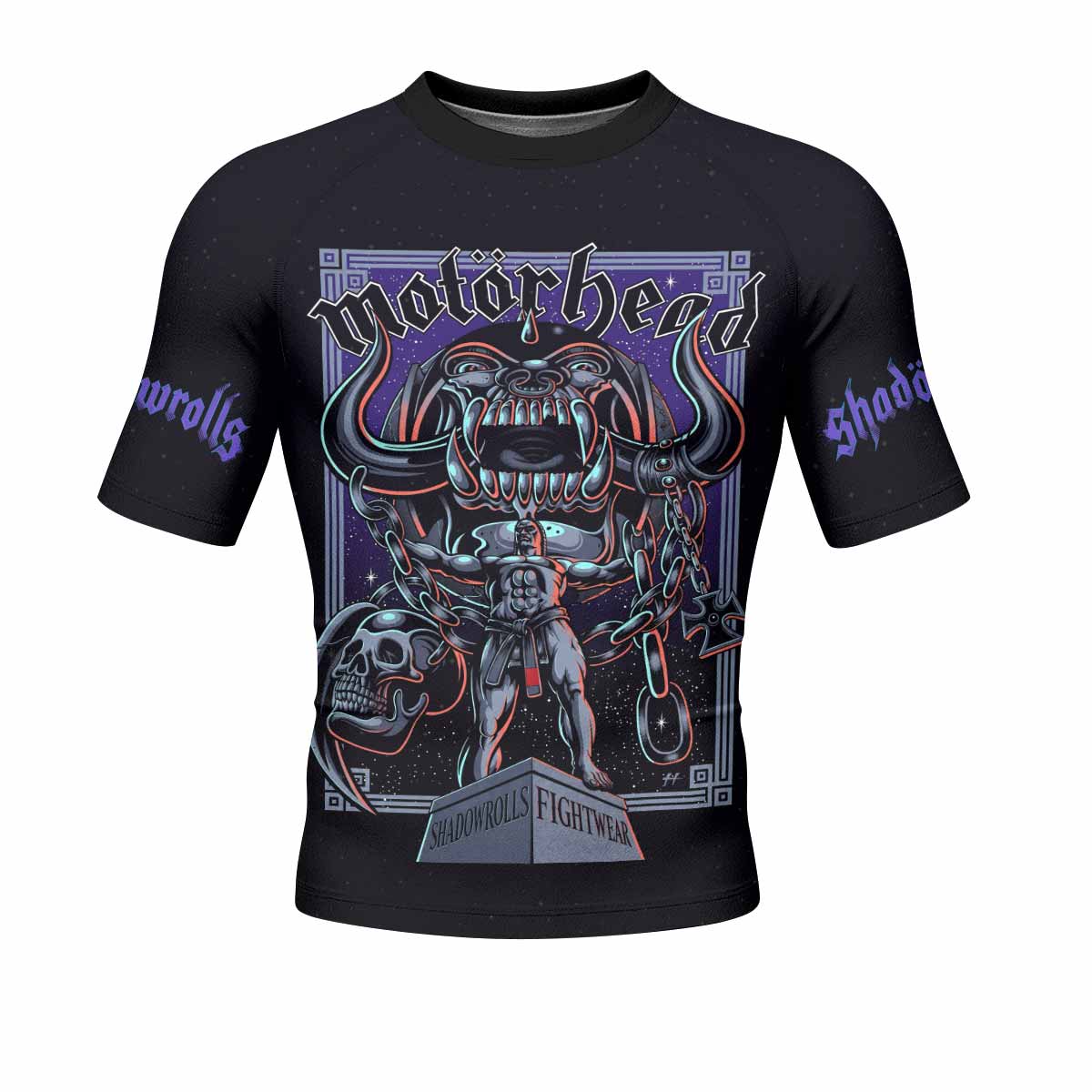 Motörhead England 1978 Men's Rash Guard Short Sleeve - front view mockup