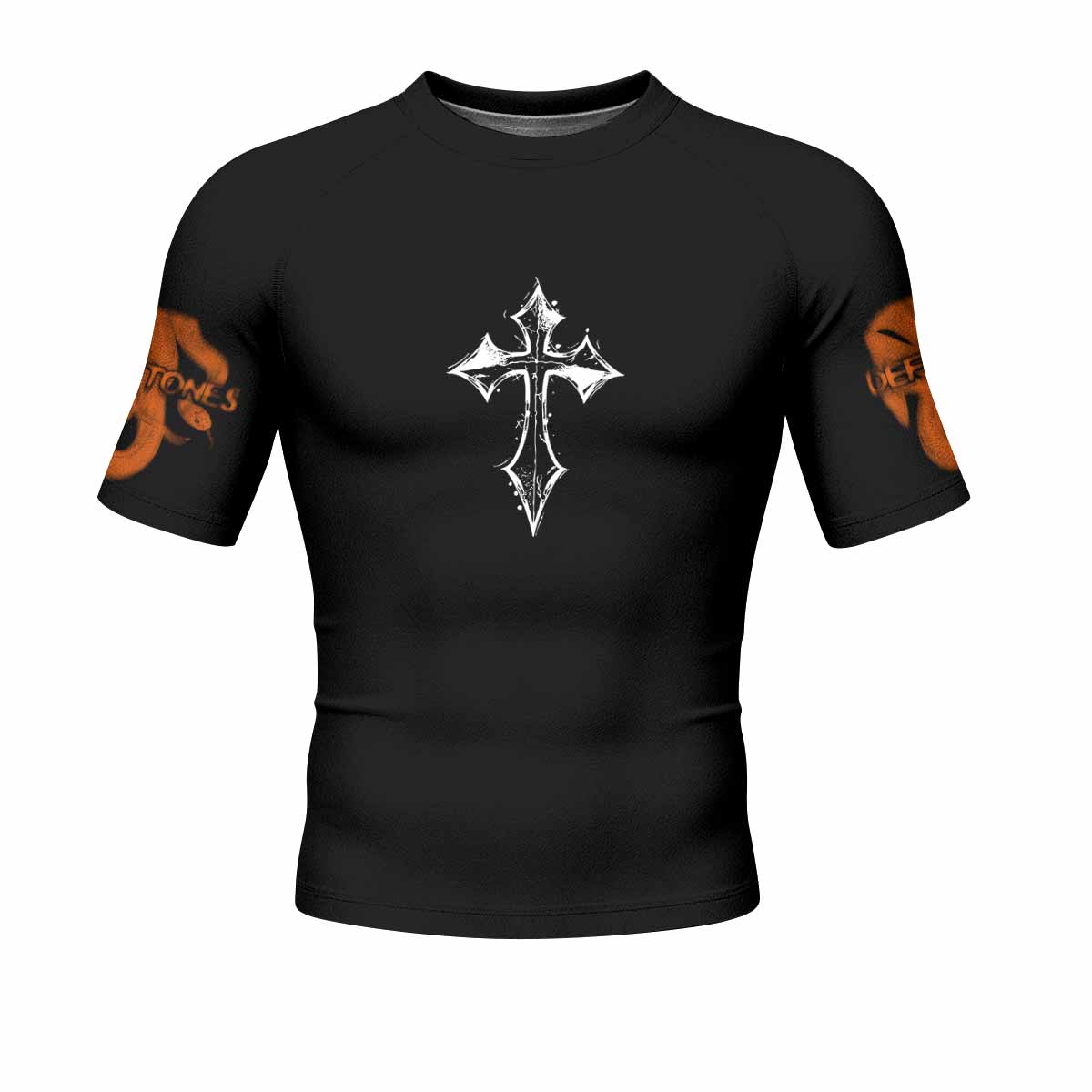 Deftones Etombed Men's Rash Guard Short Sleeve - front view mockup