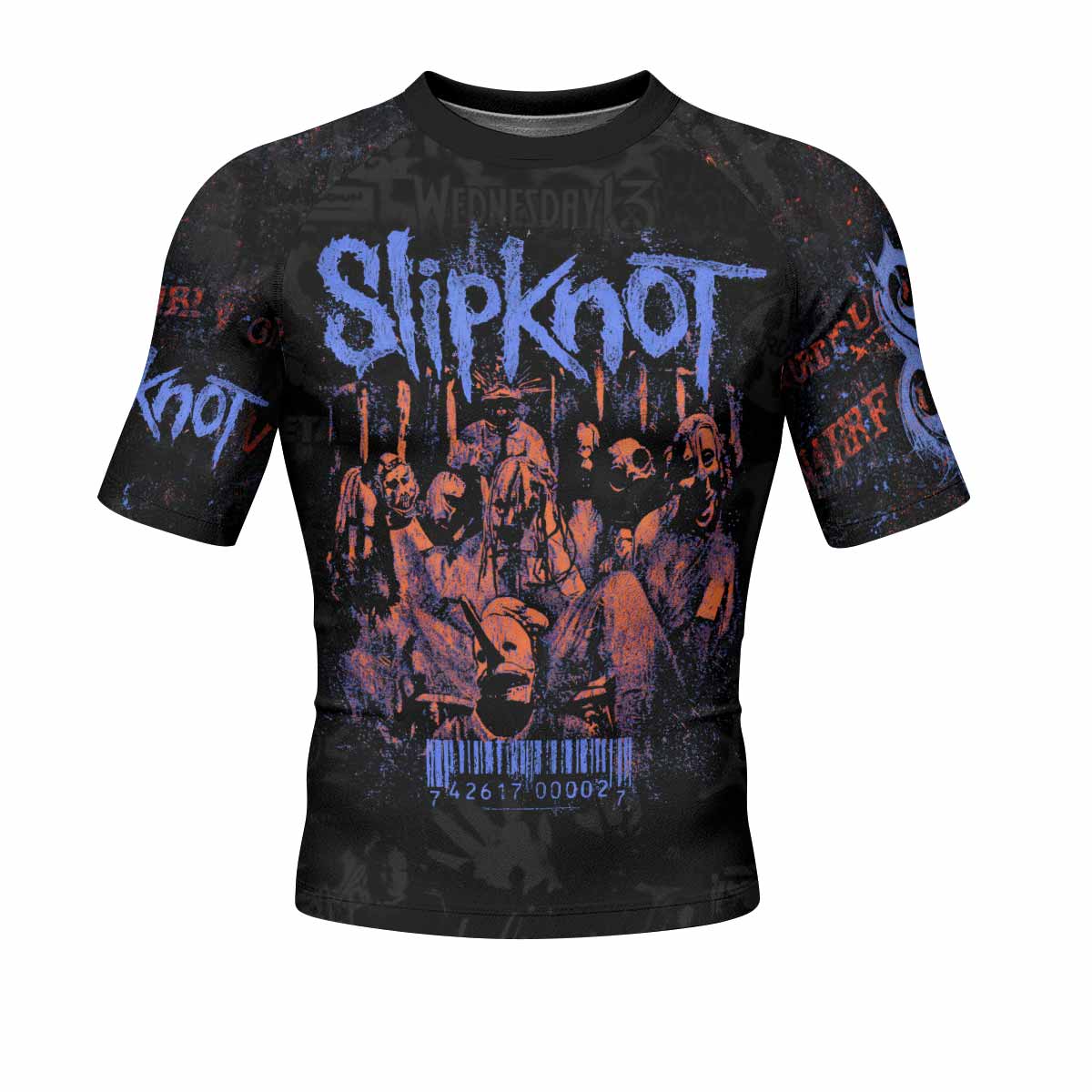 Slipknot Welcome To 1999 Men's Rash Guard Short Sleeve - front view mockup