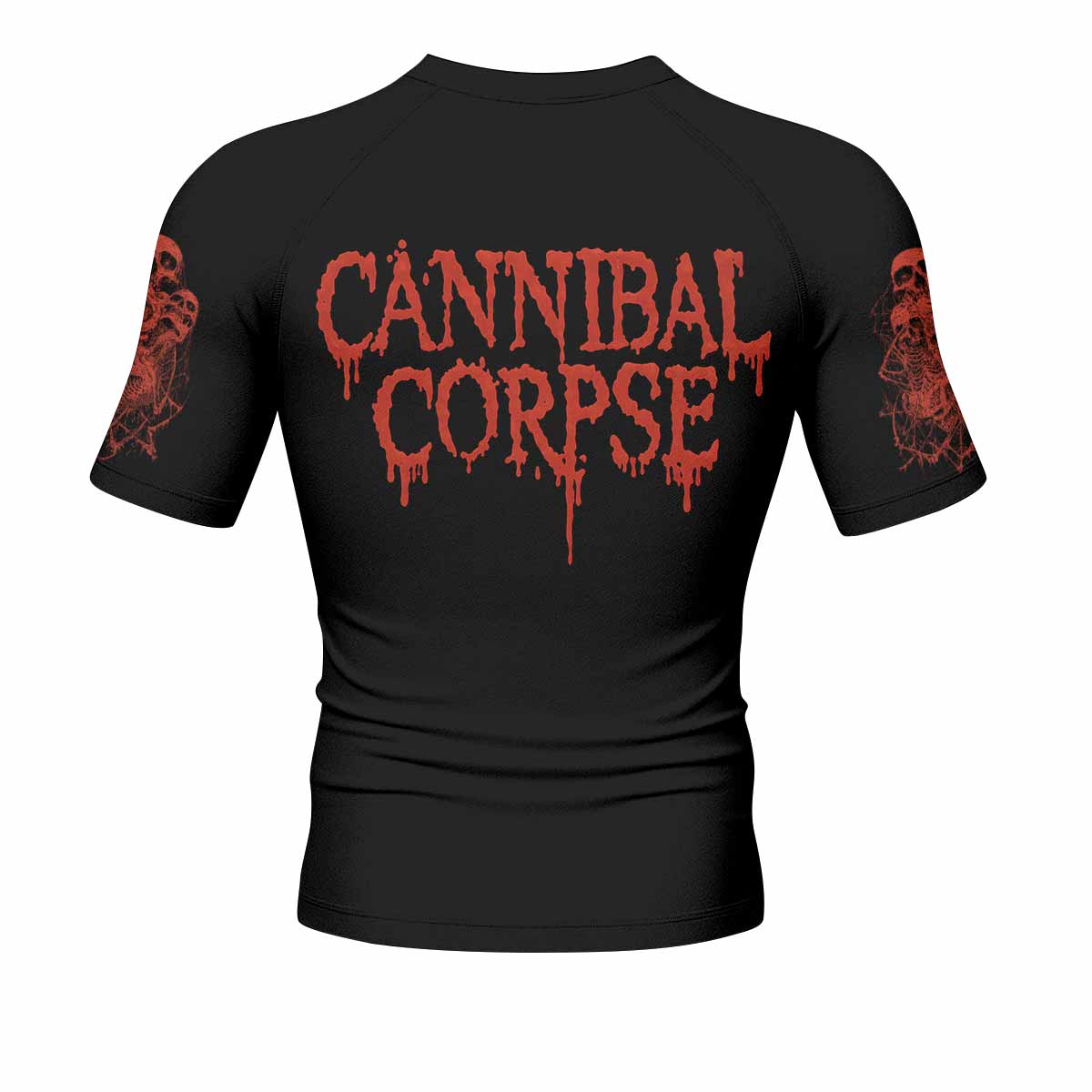 Cannibal Corpse Eaten Back to Life Men's Rash Guard Short Sleeve - back view mockup