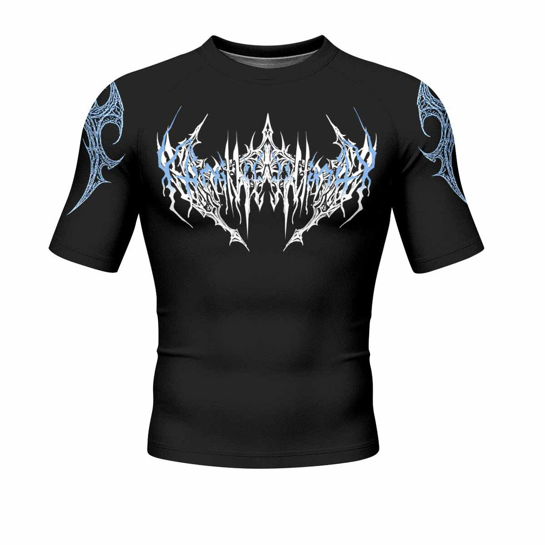 Abyssal Dominion Men's Rash Guard Short Sleeve - front and back view