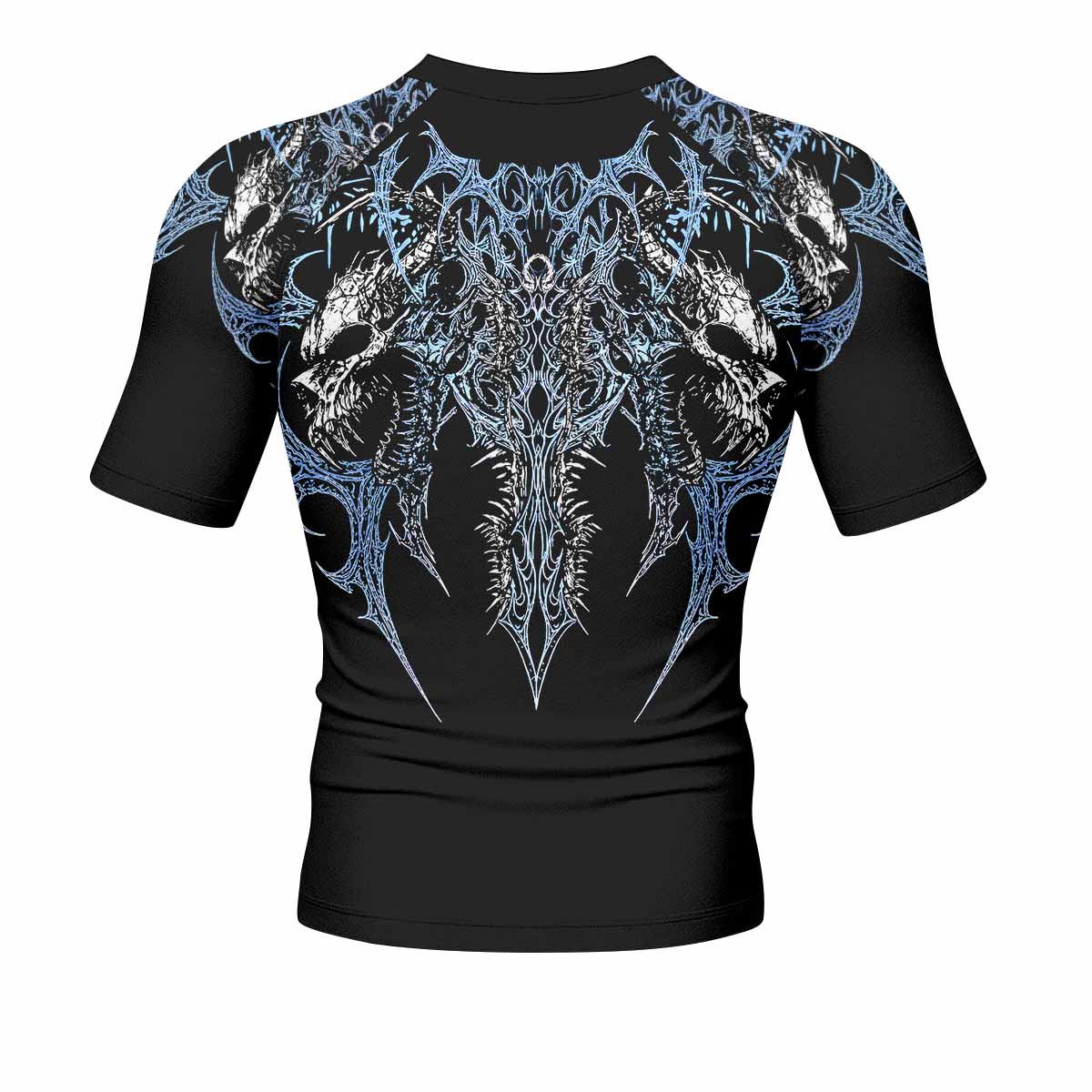 Abyssal Dominion Men's Rash Guard Short Sleeve - back view mockup