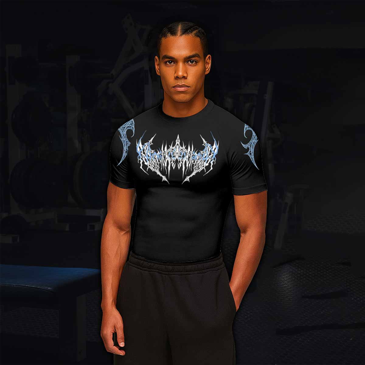 Abyssal Dominion Men's Rash Guard Short Sleeve - lifestyle view