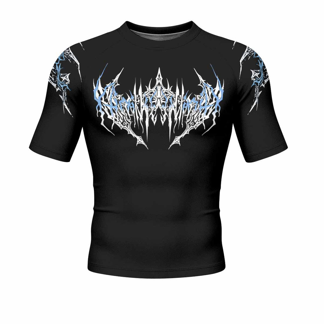 Hellborn Dominion Men's Rash Guard Short Sleeve - front and back view