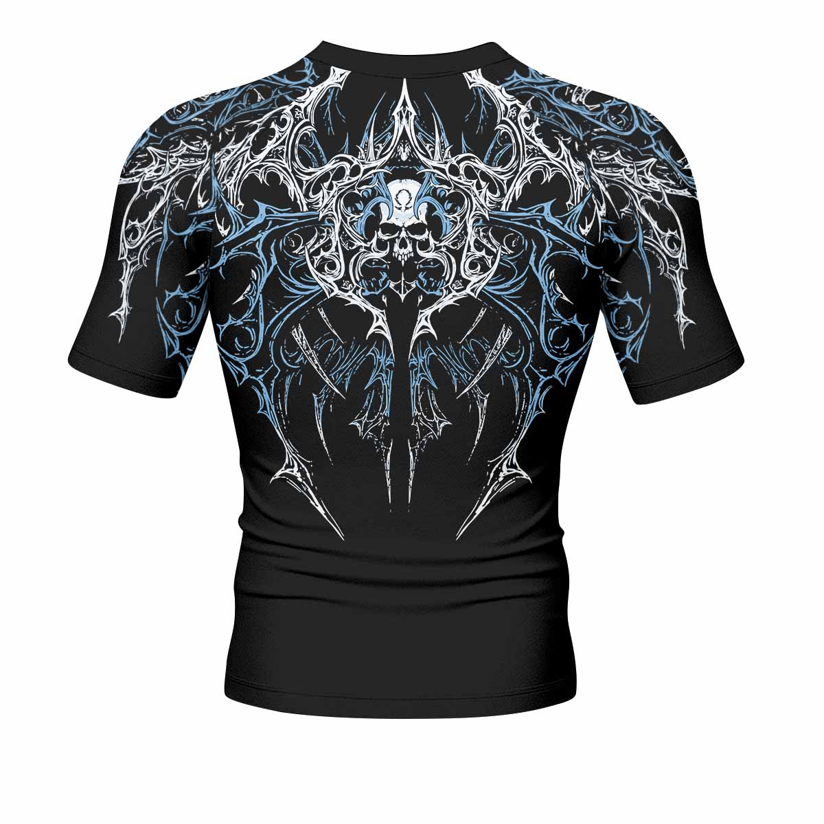 Hellborn Dominion Men's Rash Guard Short Sleeve - back view mockup
