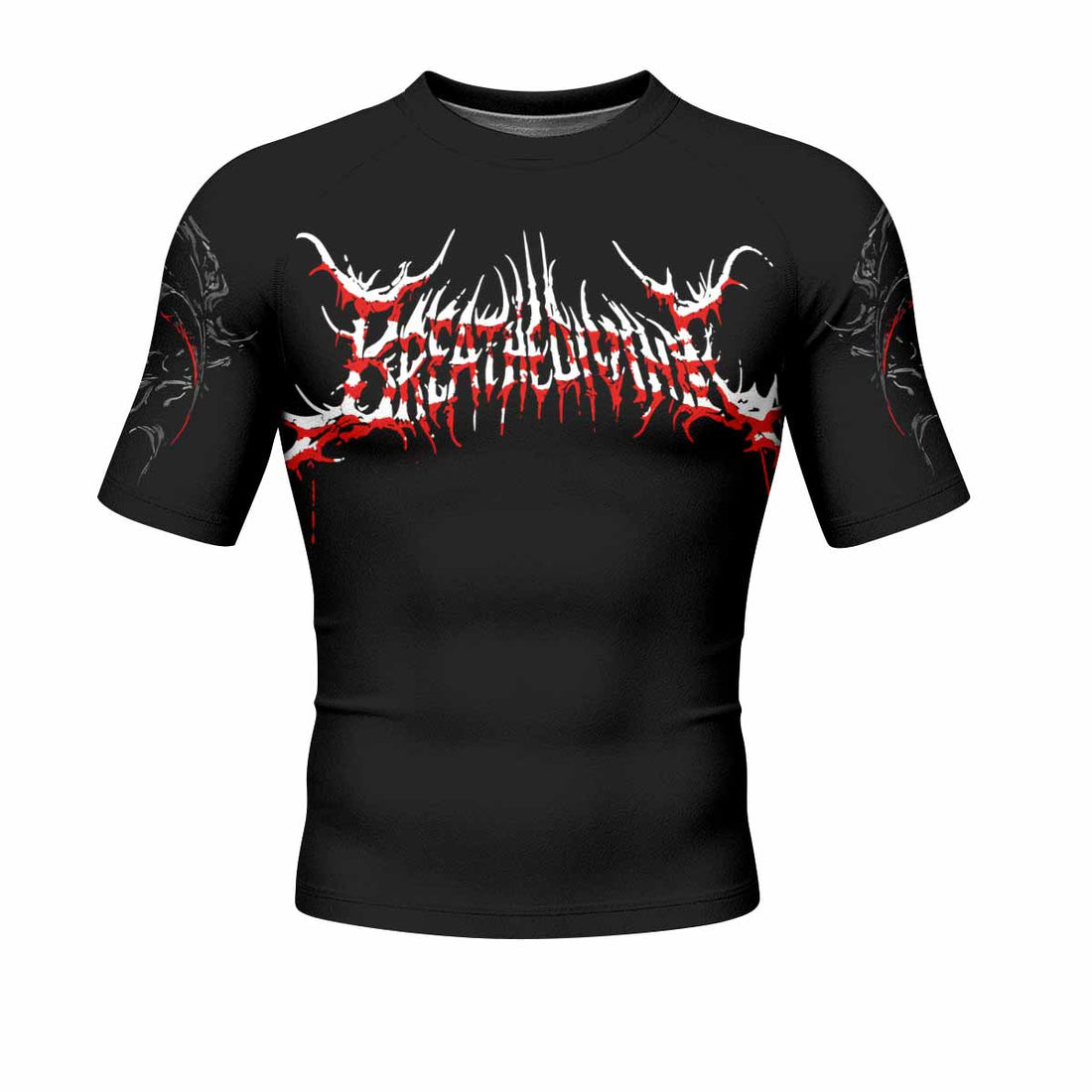 Crimson Seraphim Men's Rash Guard Short Sleeve - front and back view