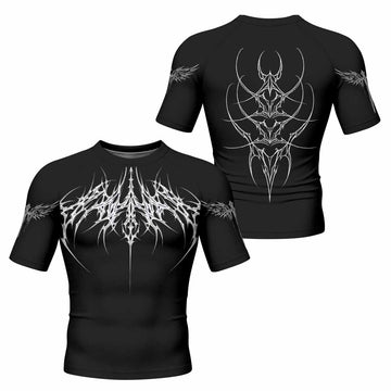 Void Sigil Men's Rash Guard Short Sleeve - front and back view