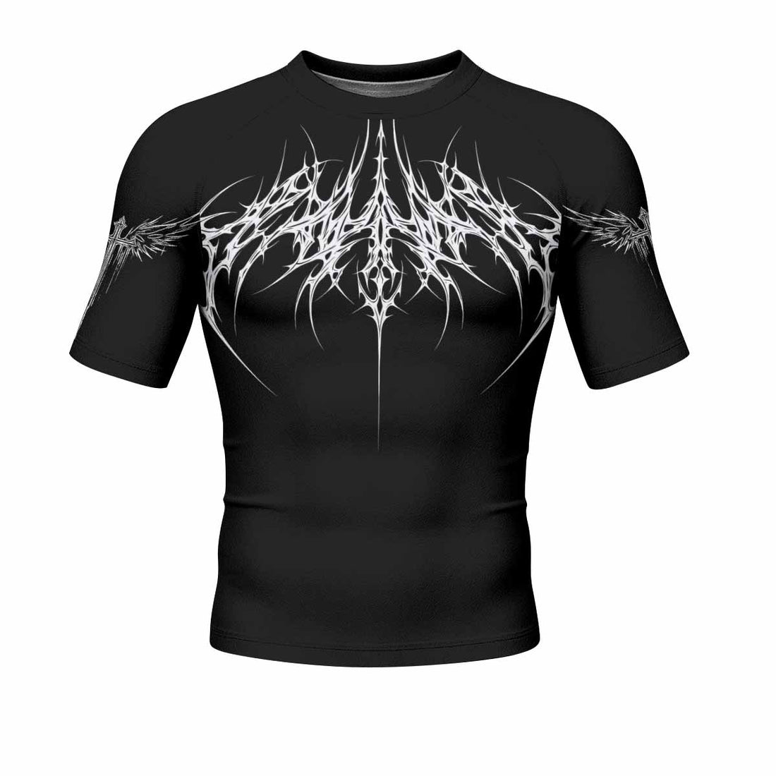 Void Sigil Men's Rash Guard Short Sleeve - front and back view