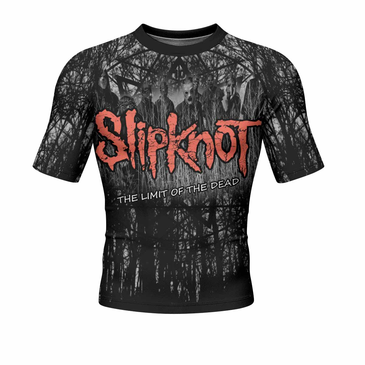 Slipknot The Limits Of The Dead Men's Rash Guard Short Sleeve - front view mockup