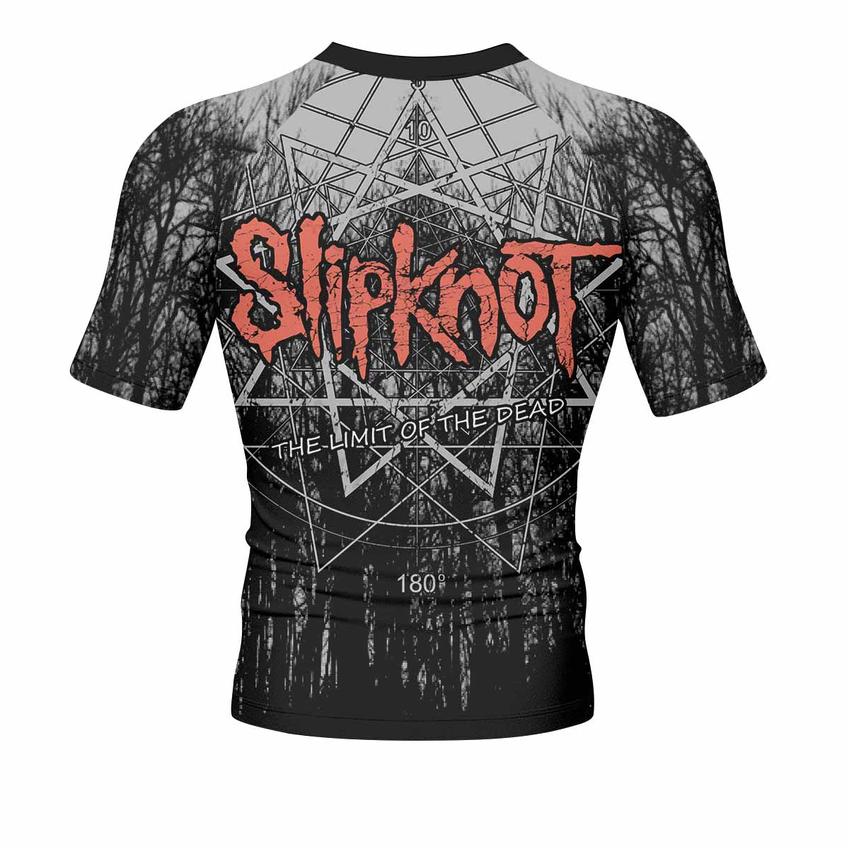 Slipknot The Limits Of The Dead Men's Rash Guard Short Sleeve - back view mockup