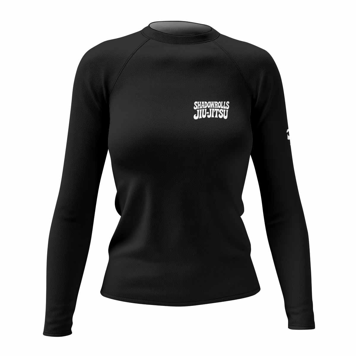 Skull Jiu-Jitsu Women's Rash Guard Long Sleeve - front view mockup