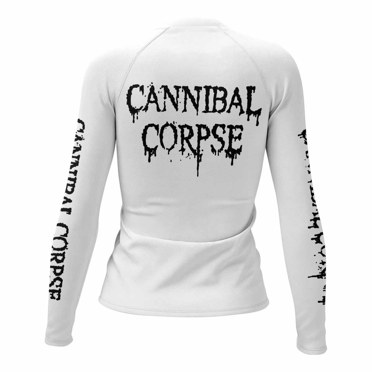 Cannibal Corpse Women's Rash Guard Long Sleeve - back view mockup