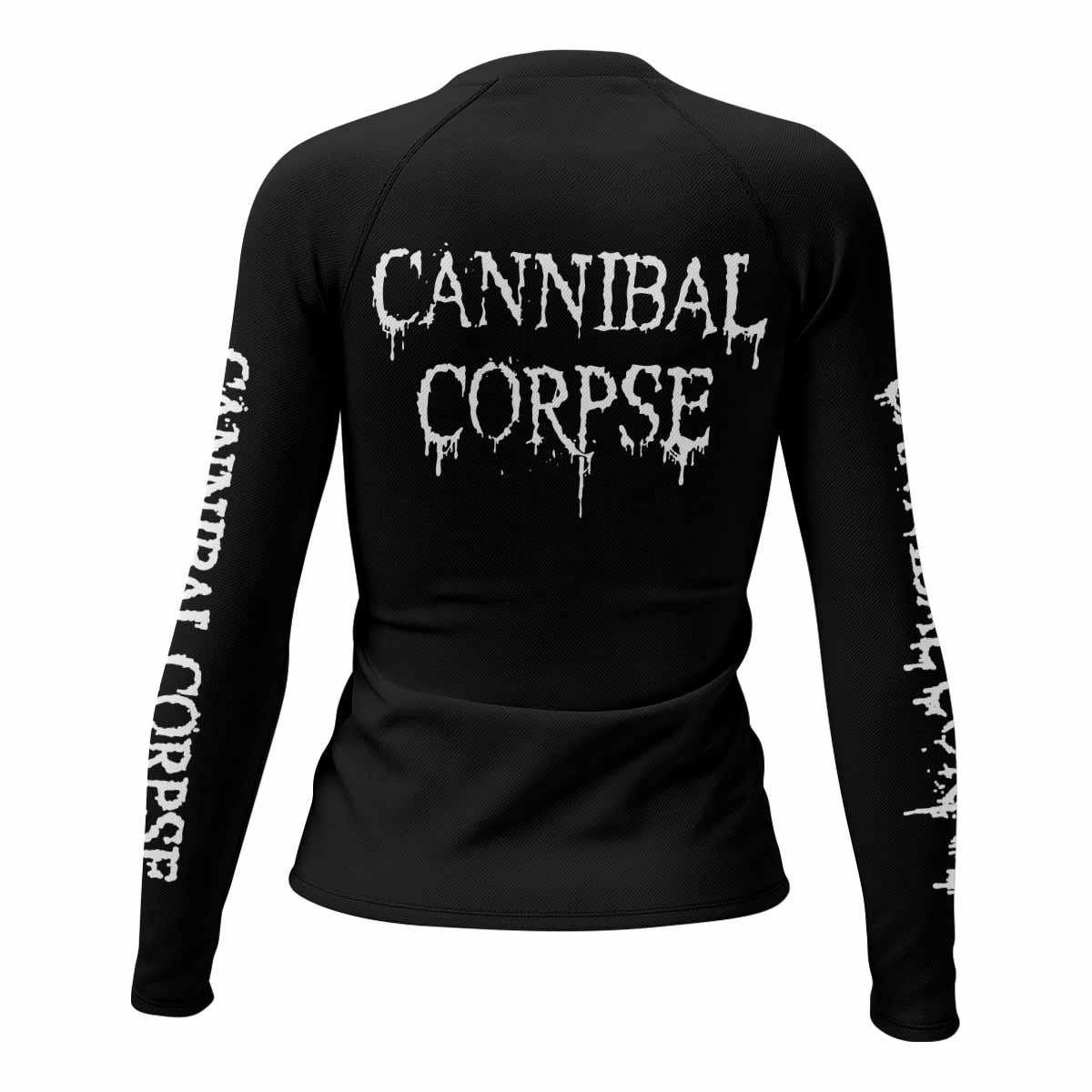 Cannibal Corpse Women's Rash Guard Long Sleeve - back view mockup
