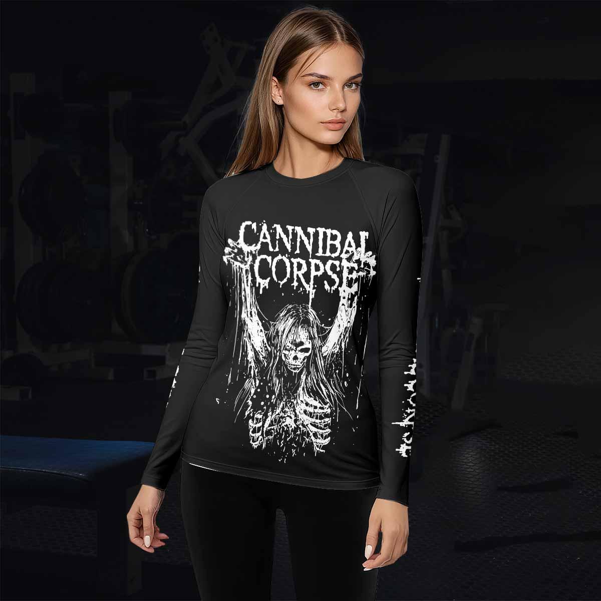Cannibal Corpse Women's Rash Guard Long Sleeve - lifestyle view
