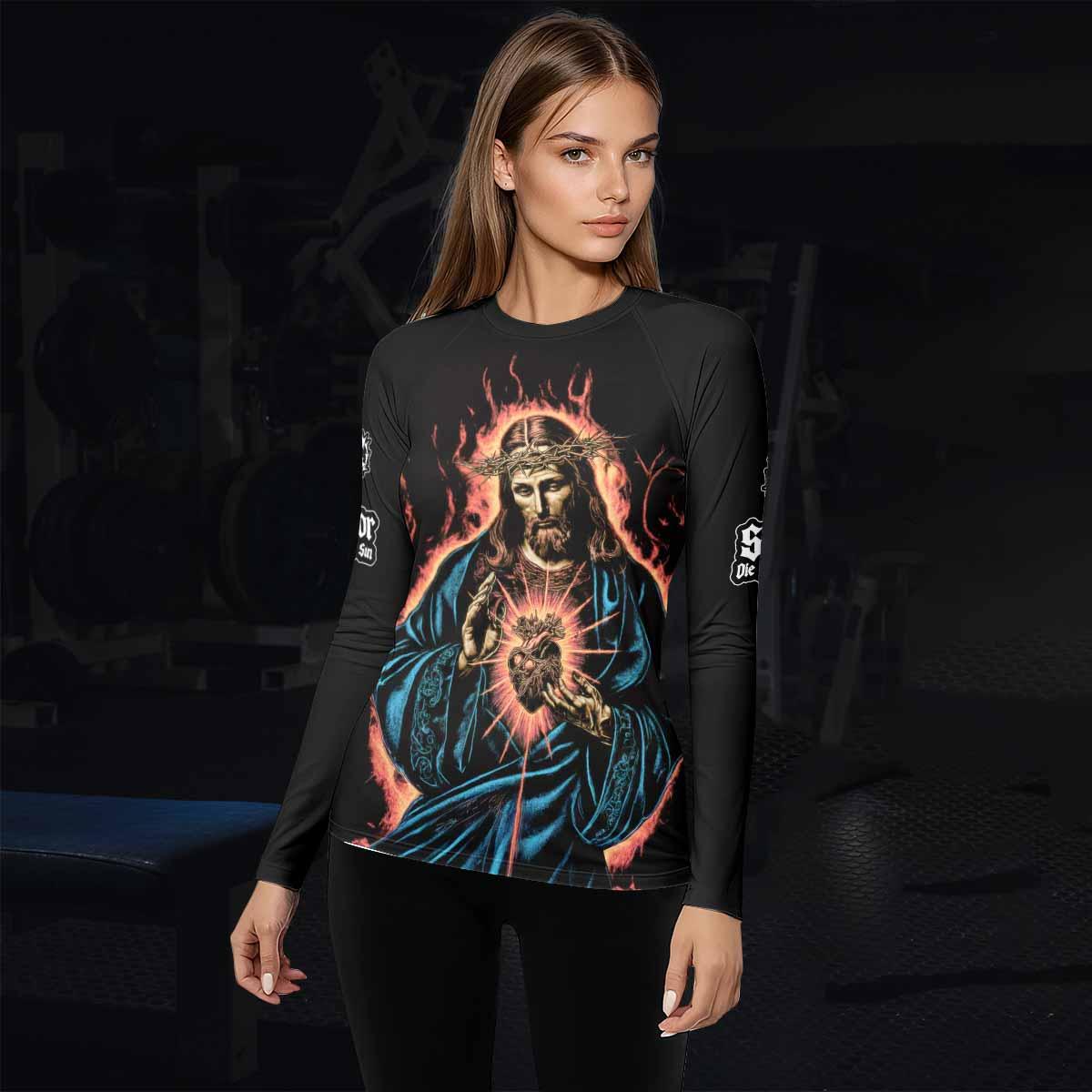 Sacred Heart Rash Guard
