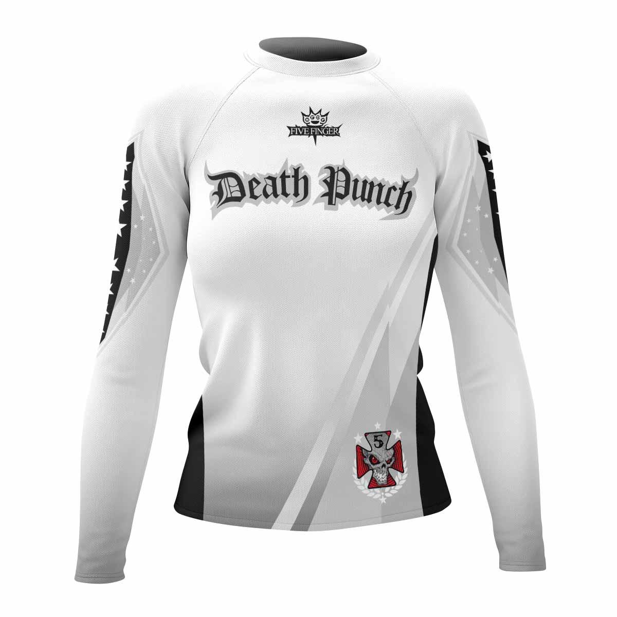 Death Punch Women's Rash Guard Long Sleeve - front view mockup