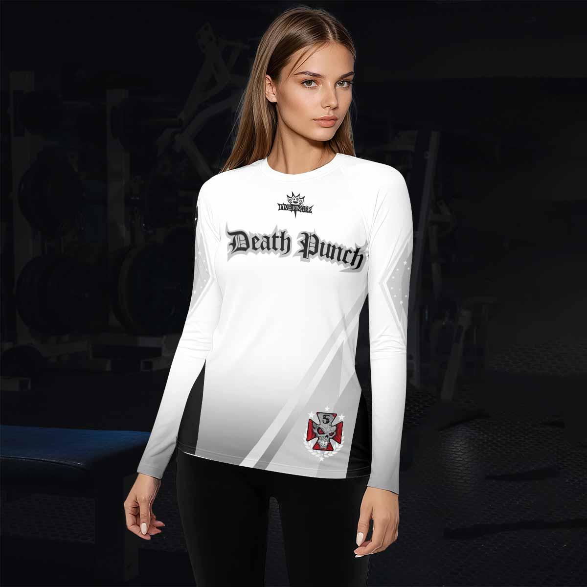 Death Punch Women's Rash Guard Long Sleeve - lifestyle view