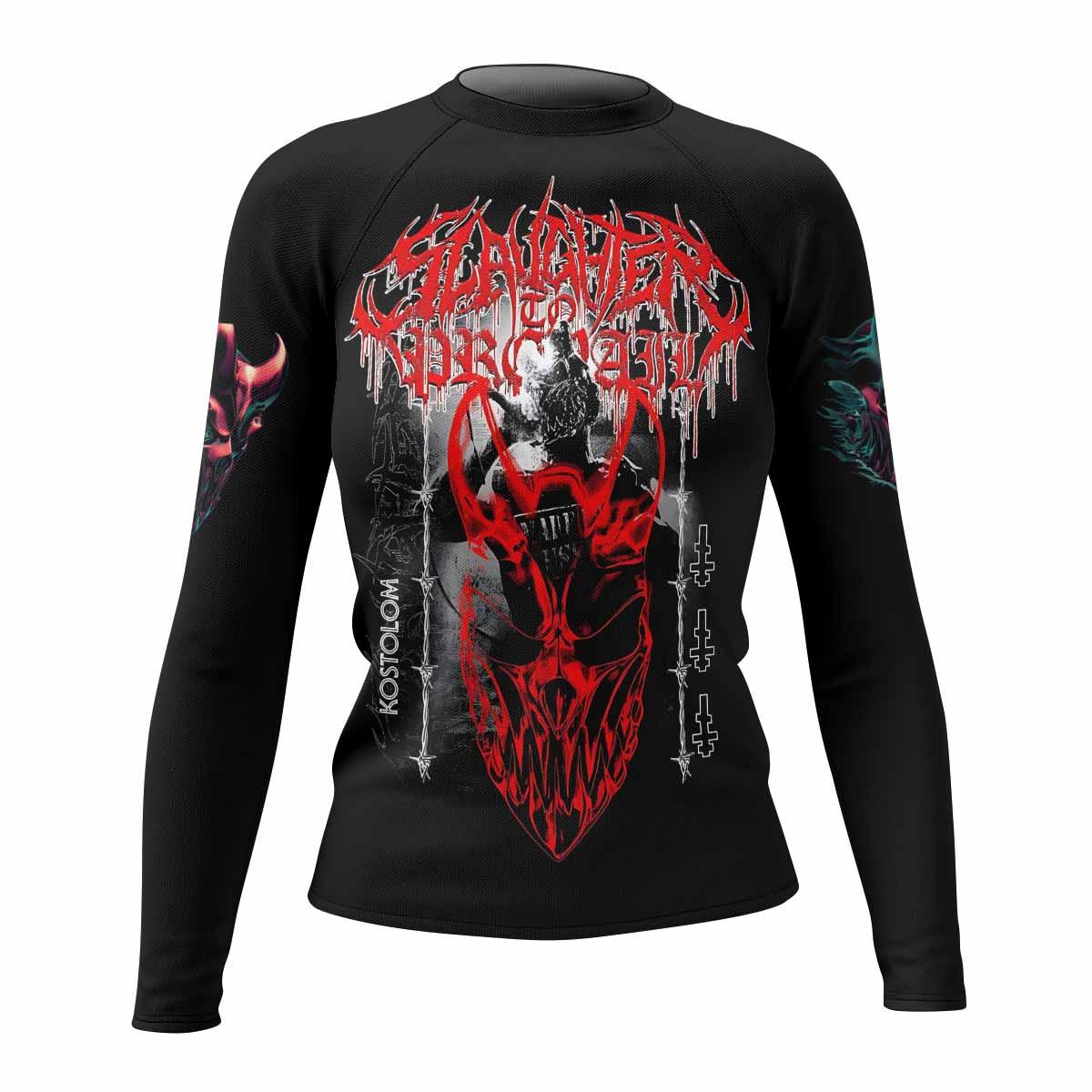 Kostolom Women's Rash Guard Long Sleeve - front view mockup