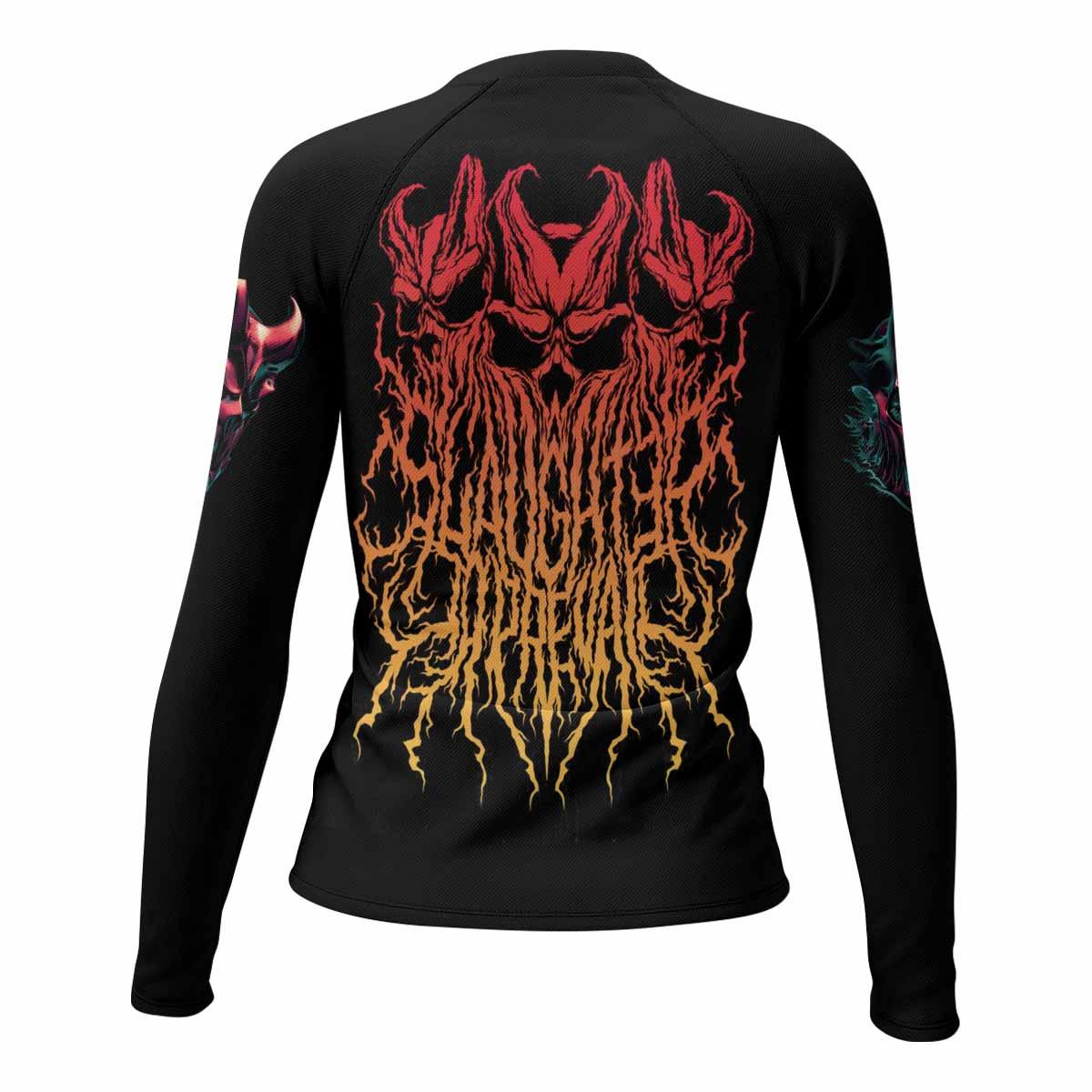 Kostolom Women's Rash Guard Long Sleeve - back view mockup
