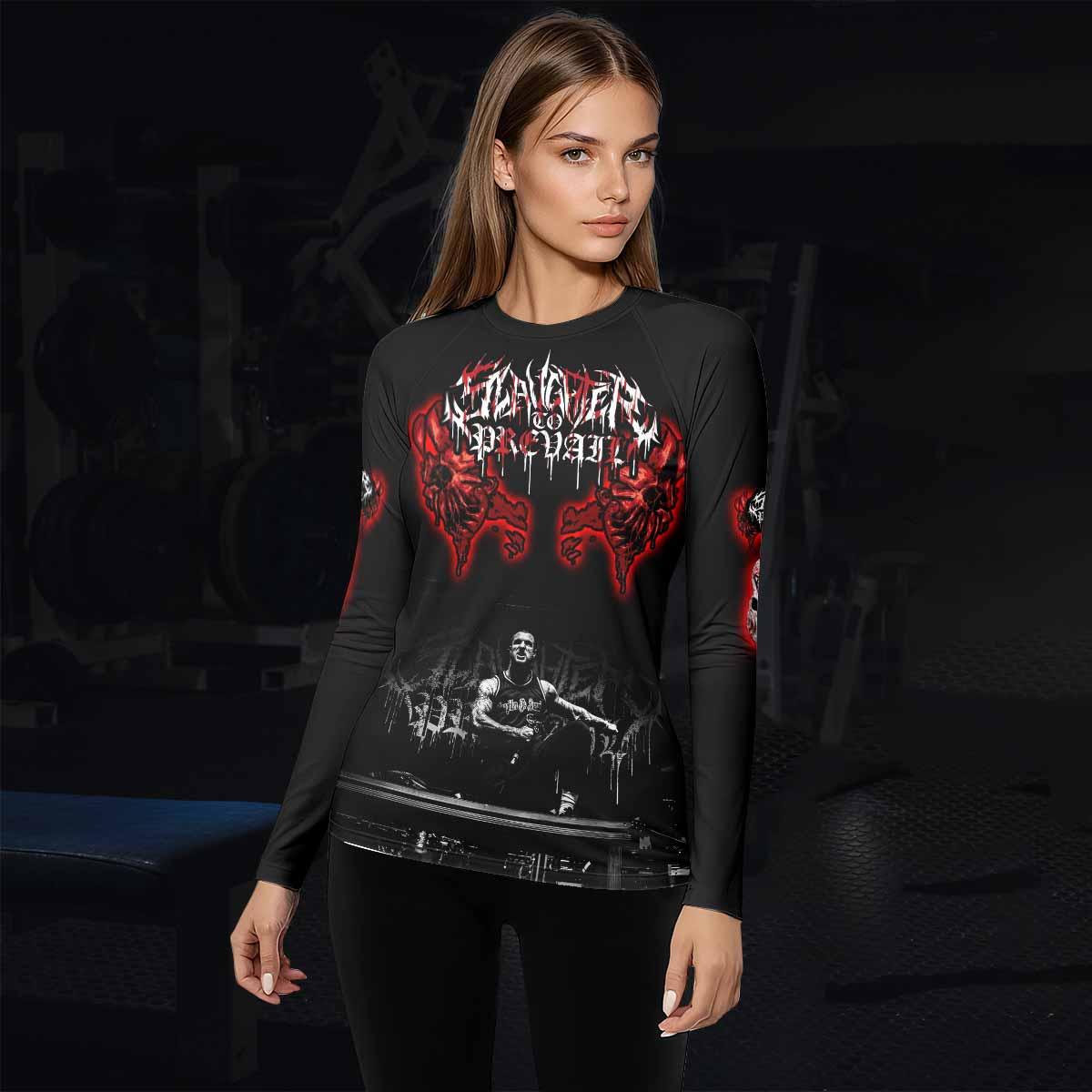Slaughter to Prevail Women's Rash Guard Long Sleeve - lifestyle view