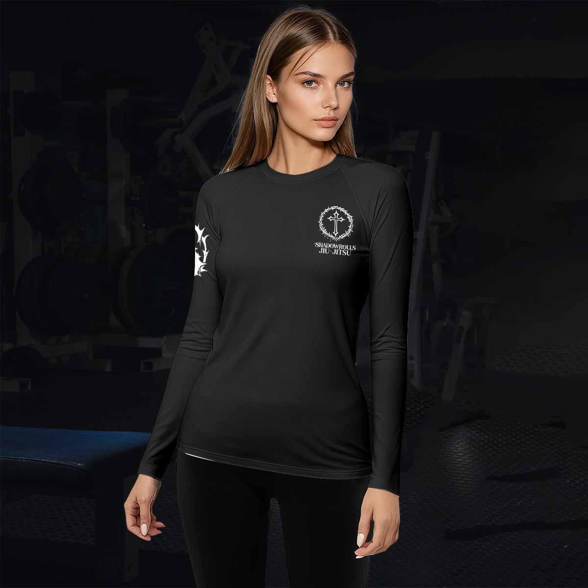 Crucified Silence Women's Rash Guard Long Sleeve - lifestyle view