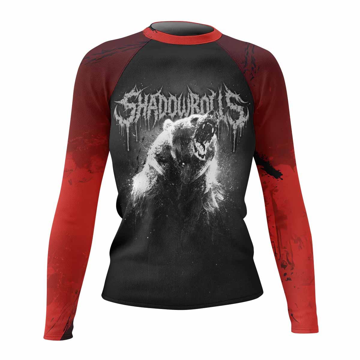 Slaughter to Prevail Bear Women's Rash Guard Long Sleeve - front view mockup