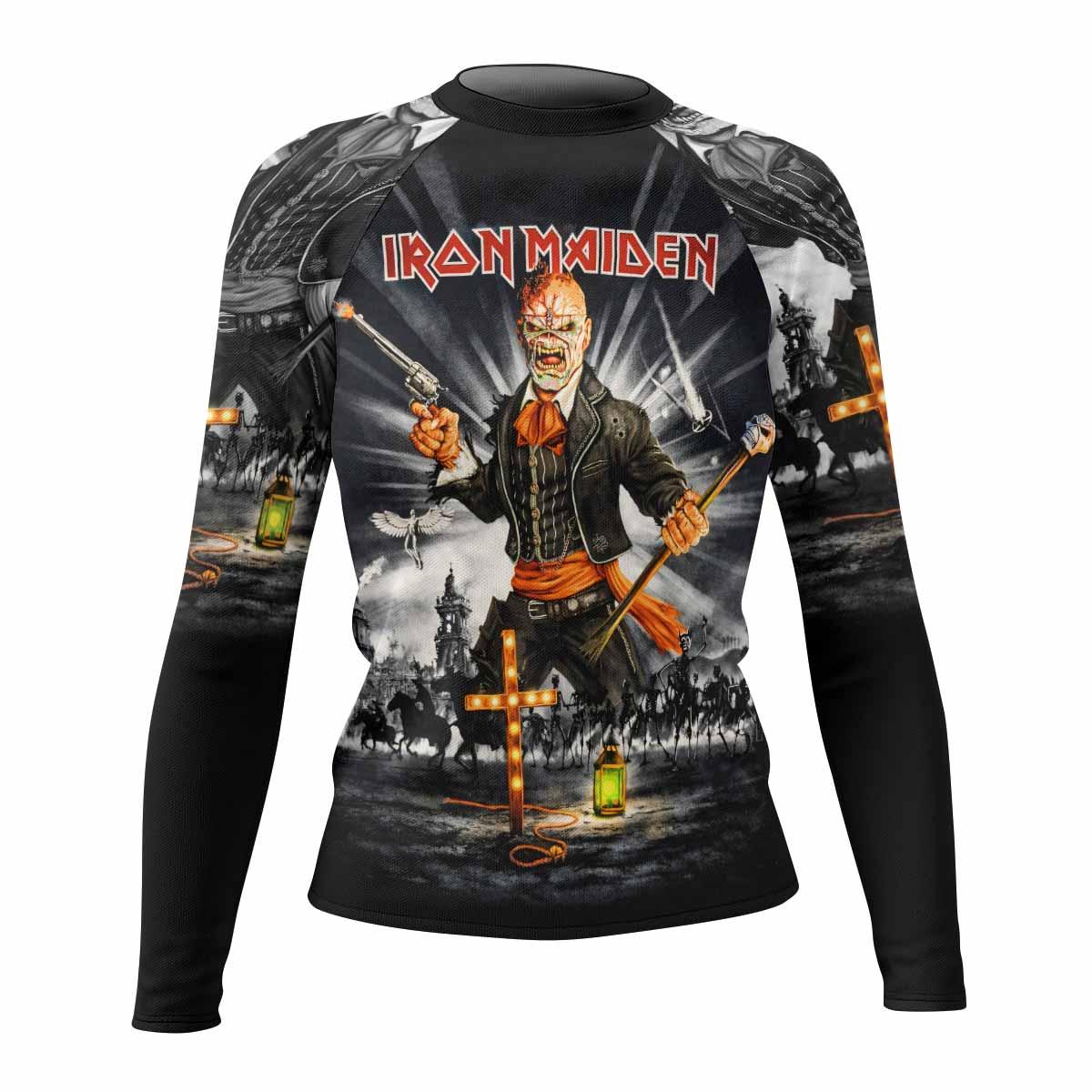 Iron Maiden Nights Of The Dead Women's Rash Guard Long Sleeve - front view mockup