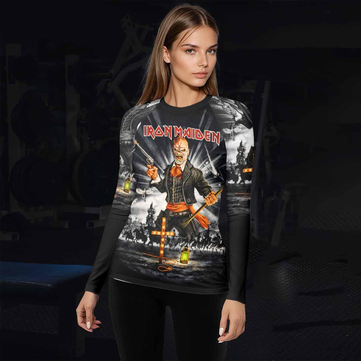 Iron Maiden Nights Of The Dead Women's Rash Guard Long Sleeve - lifestyle view