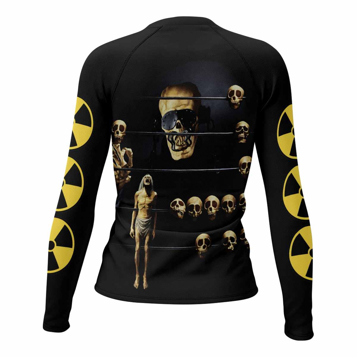 Megadeth Prison of Flesh Women's Rash Guard Long Sleeve - back view mockup