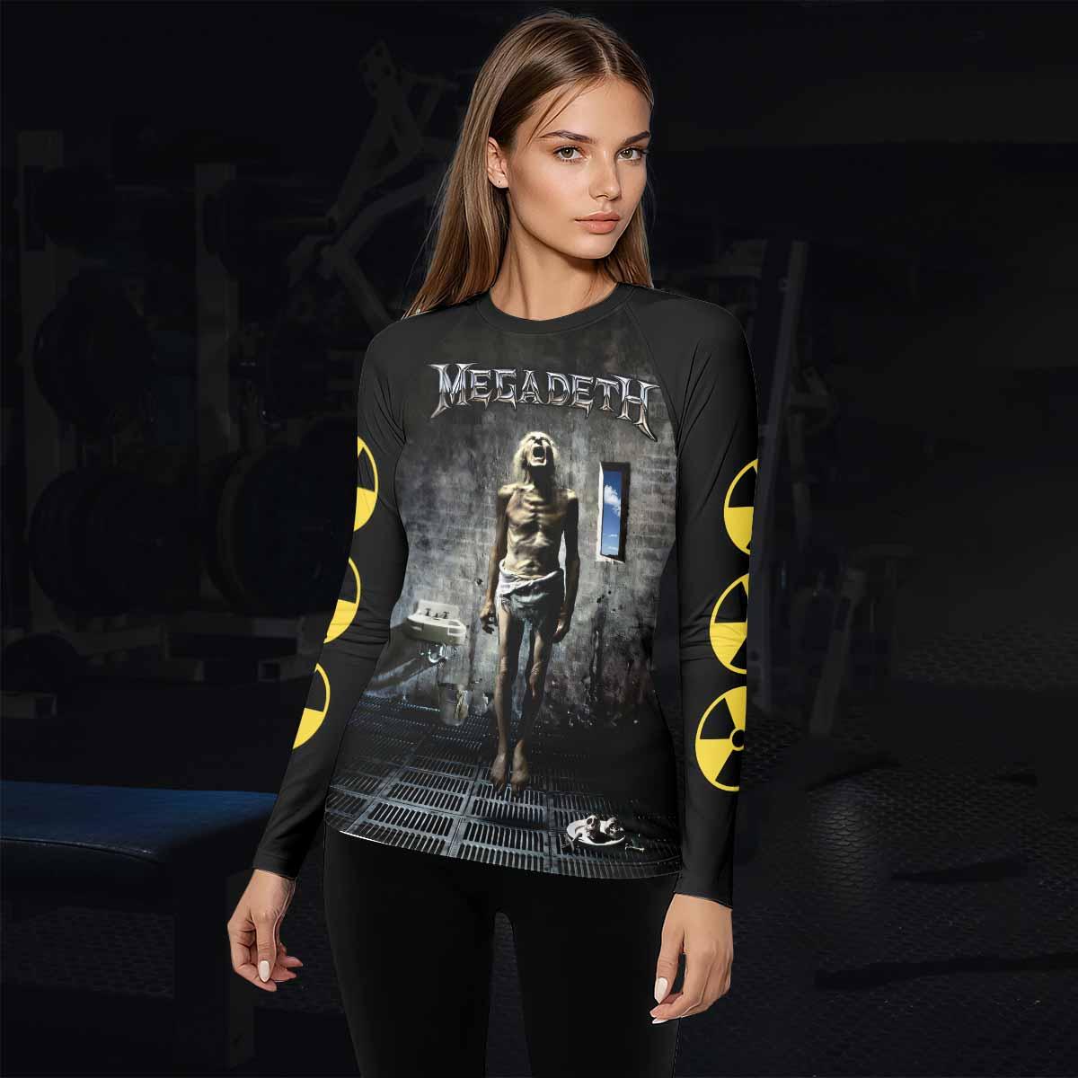 Megadeth Prison of Flesh Women's Rash Guard Long Sleeve - lifestyle view