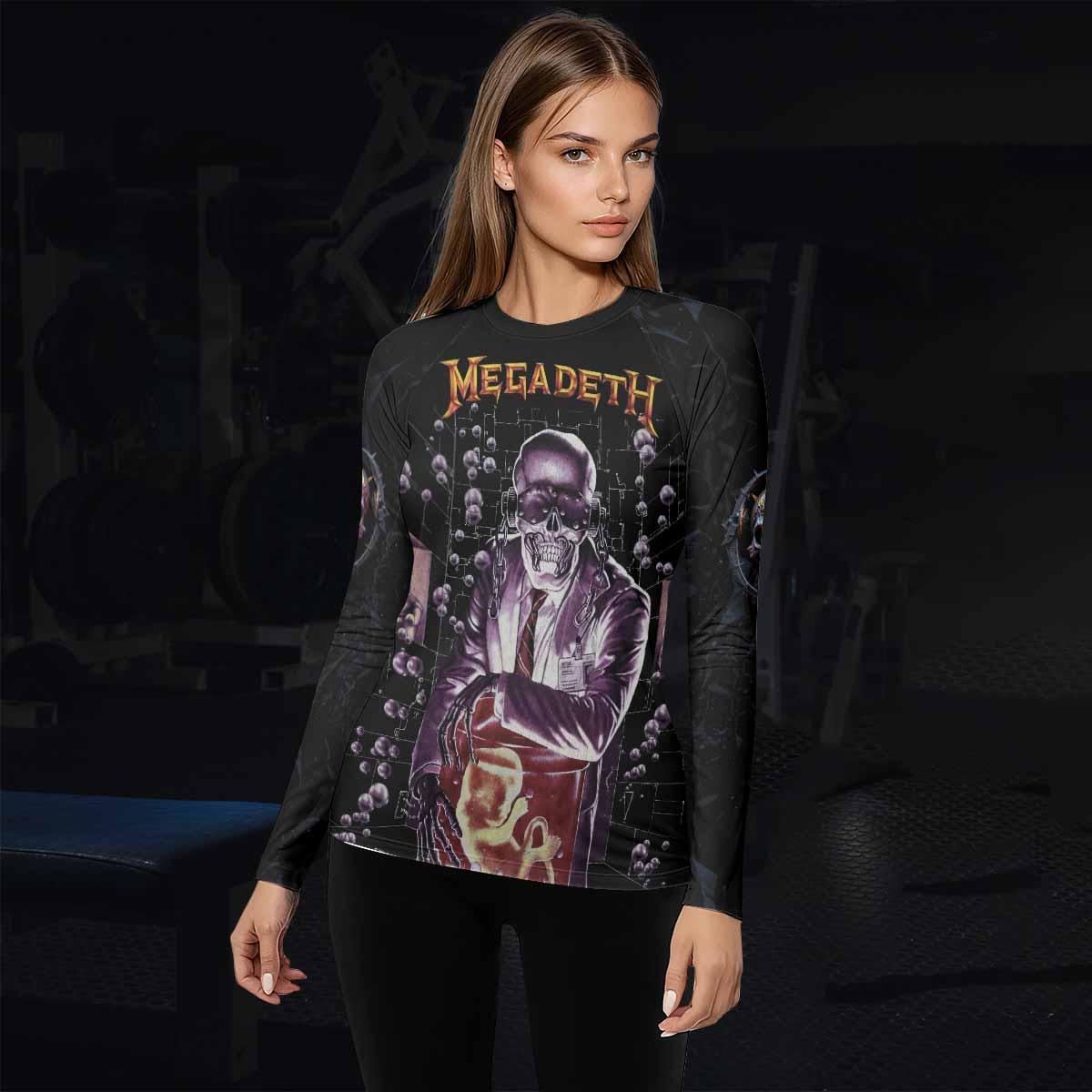Megadeth Toxic Messiah Women's Rash Guard Long Sleeve - lifestyle view