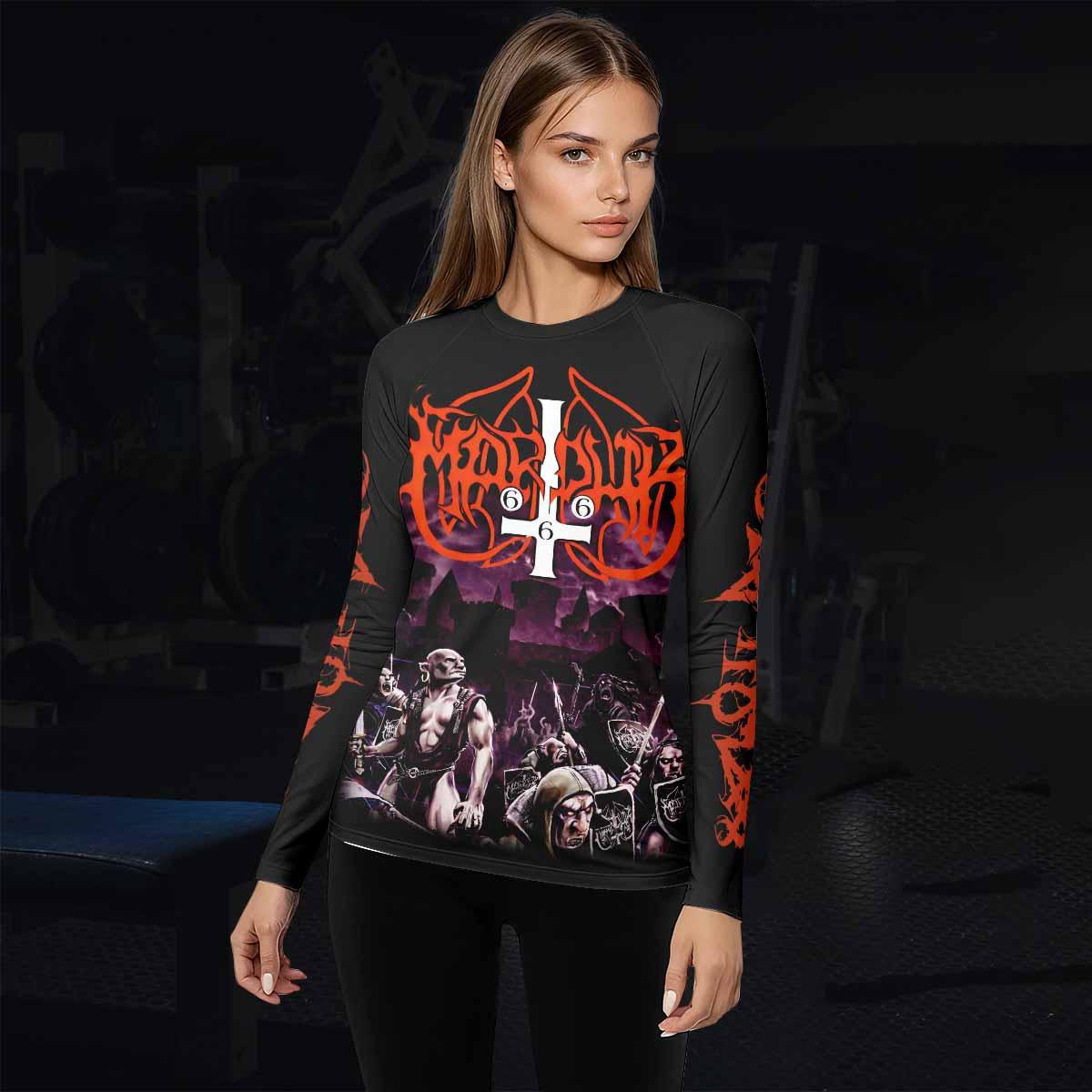 Marduk Heaven Shall Burn Women's Rash Guard Long Sleeve - lifestyle view