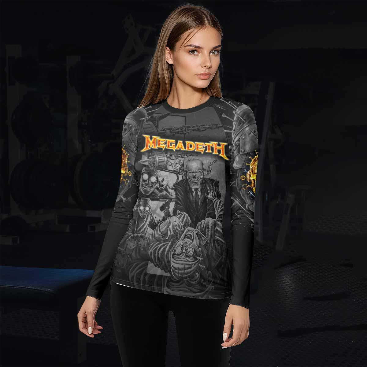 Megadeth Bloodstock Euro Tour Women's Rash Guard Long Sleeve - lifestyle view