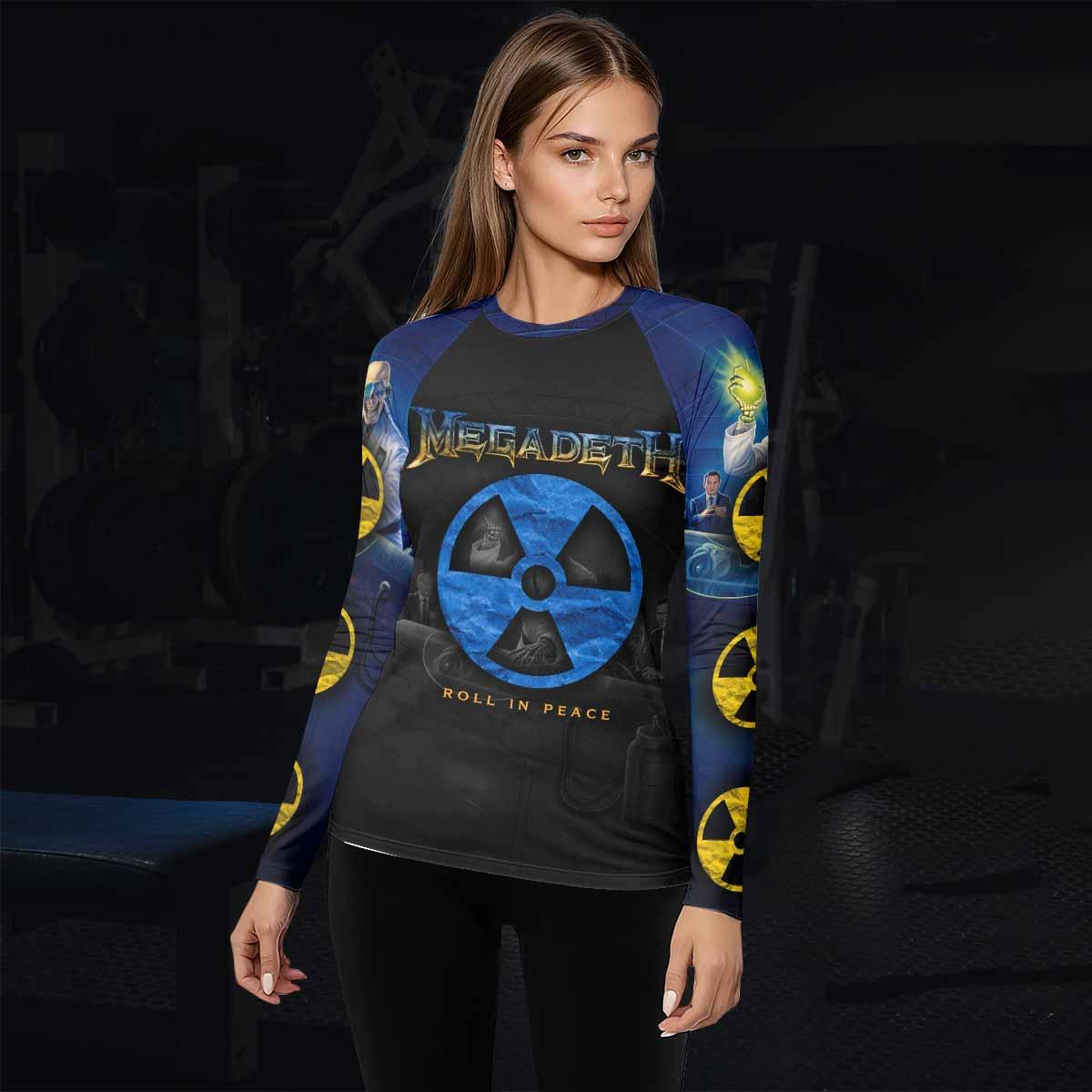 Megadeth Roll In Peace Women's Rash Guard Long Sleeve - lifestyle view