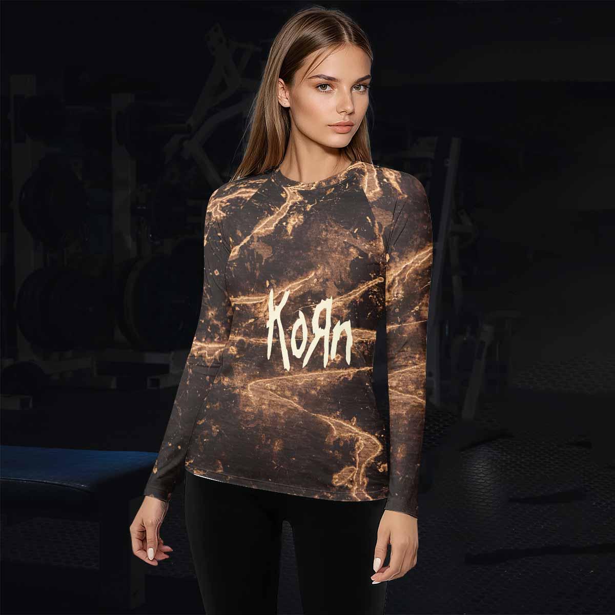 Are You Ready Korn Women's Rash Guard Long Sleeve - lifestyle view