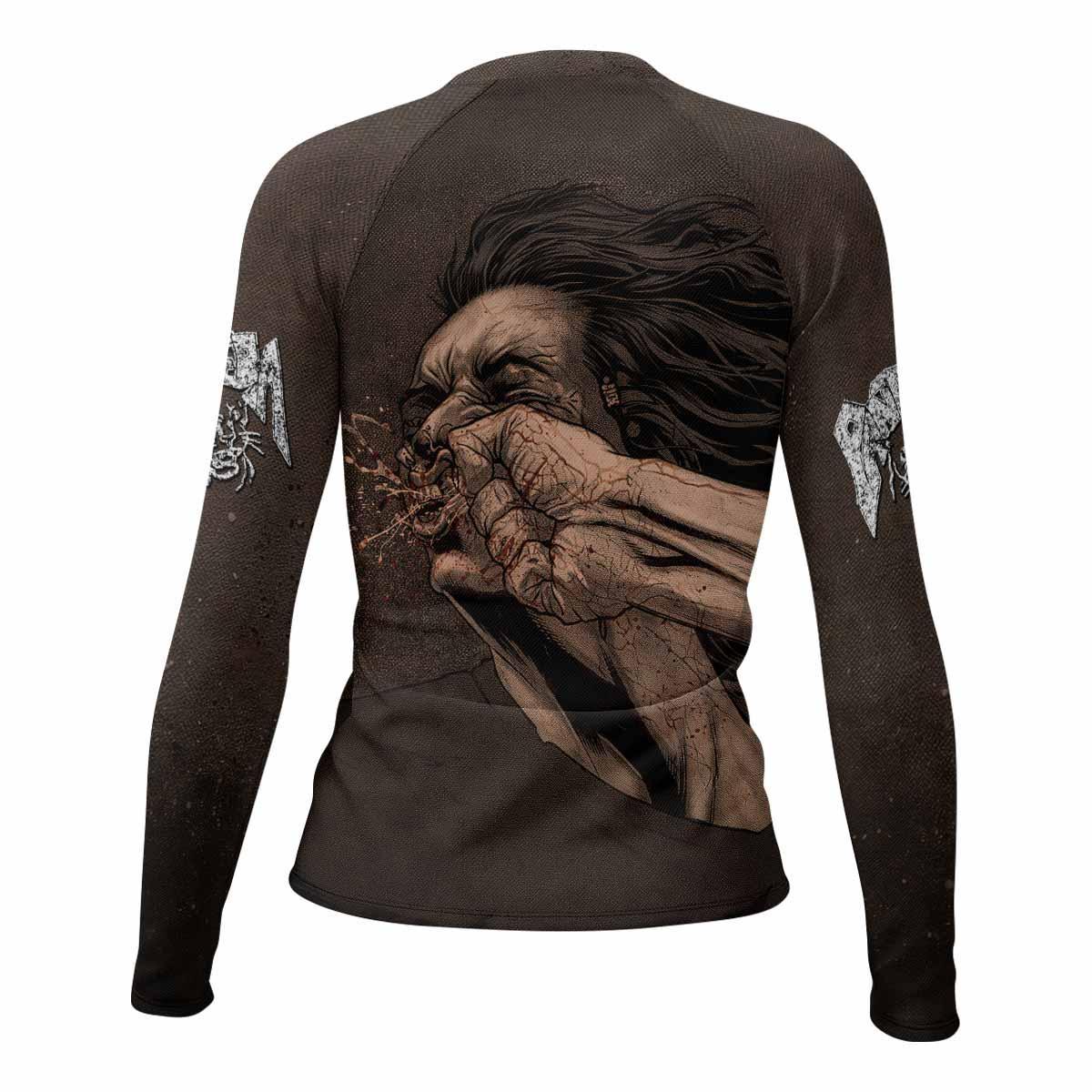 Pantera Vulgar Display Of Control Women's Rash Guard Long Sleeve - back view mockup