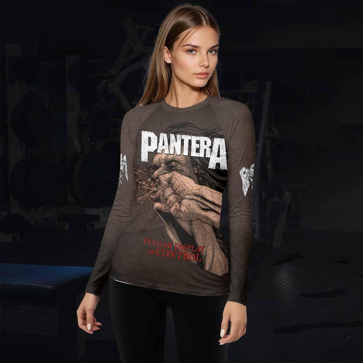 Pantera Vulgar Display Of Control Women's Rash Guard Long Sleeve - lifestyle view