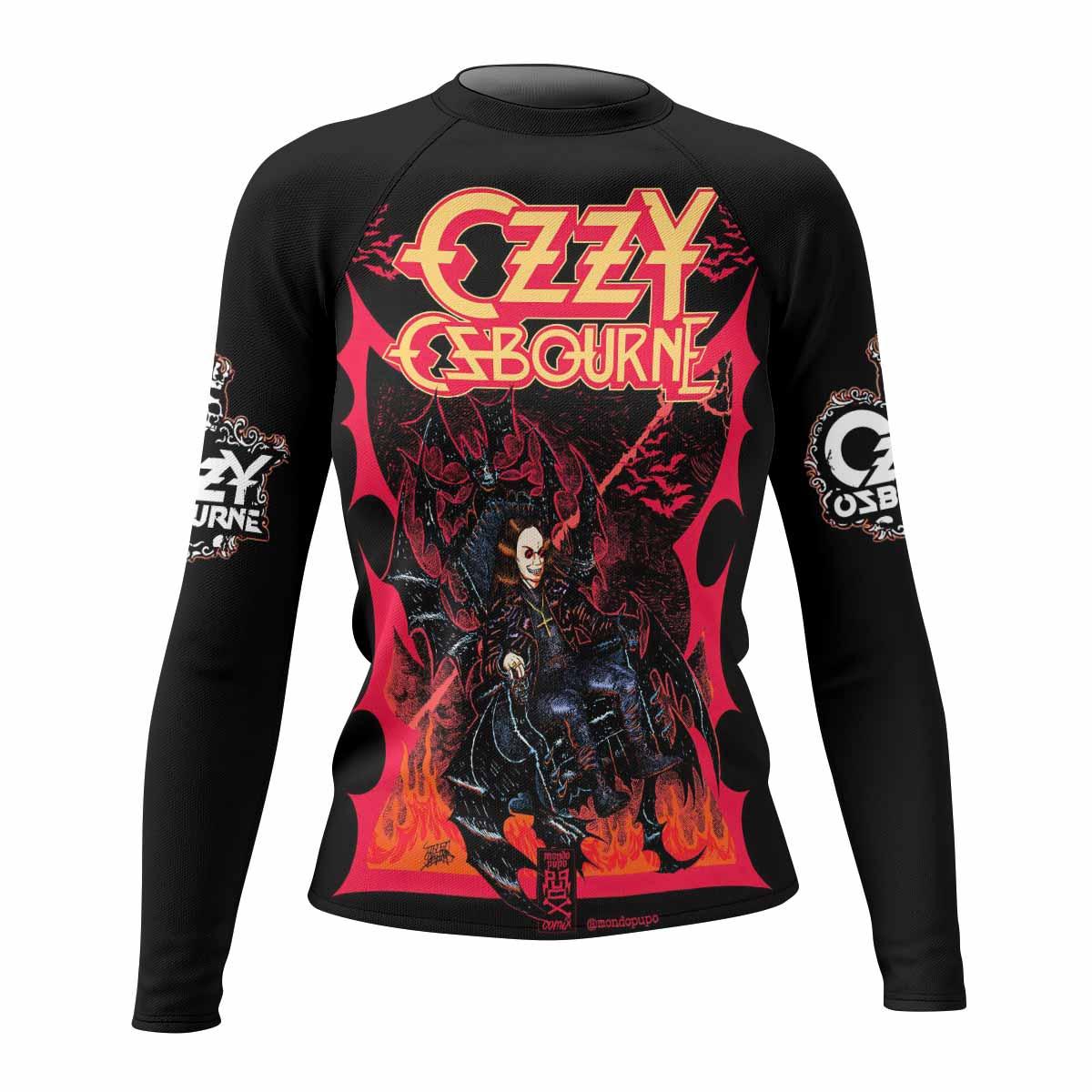 Ozzy Osbourne Women's Rash Guard Long Sleeve - front view mockup