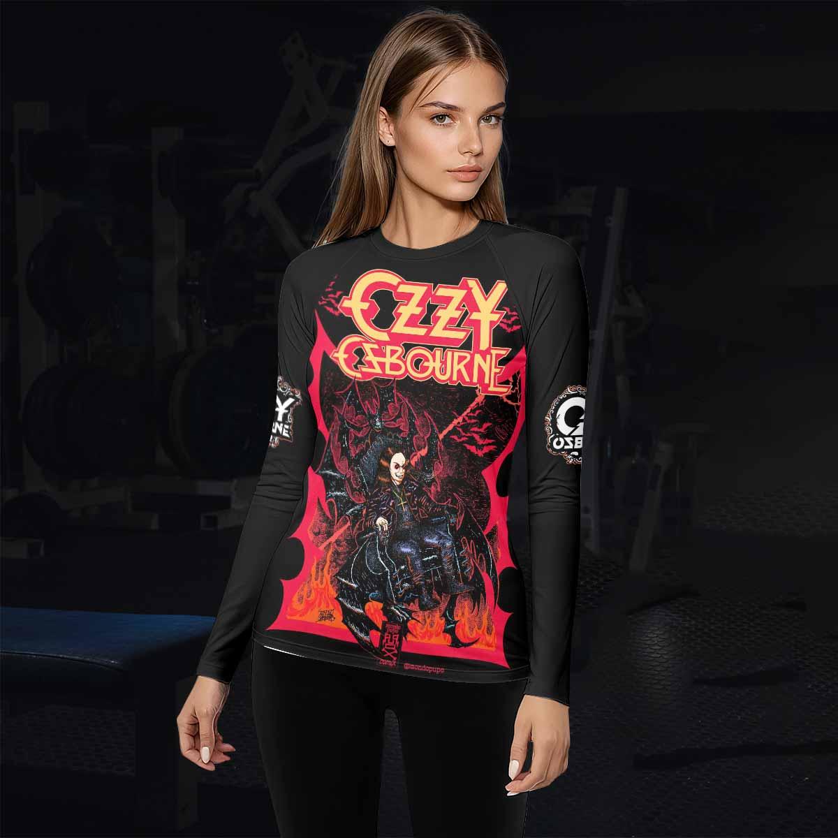 Ozzy Osbourne Women's Rash Guard Long Sleeve - lifestyle view