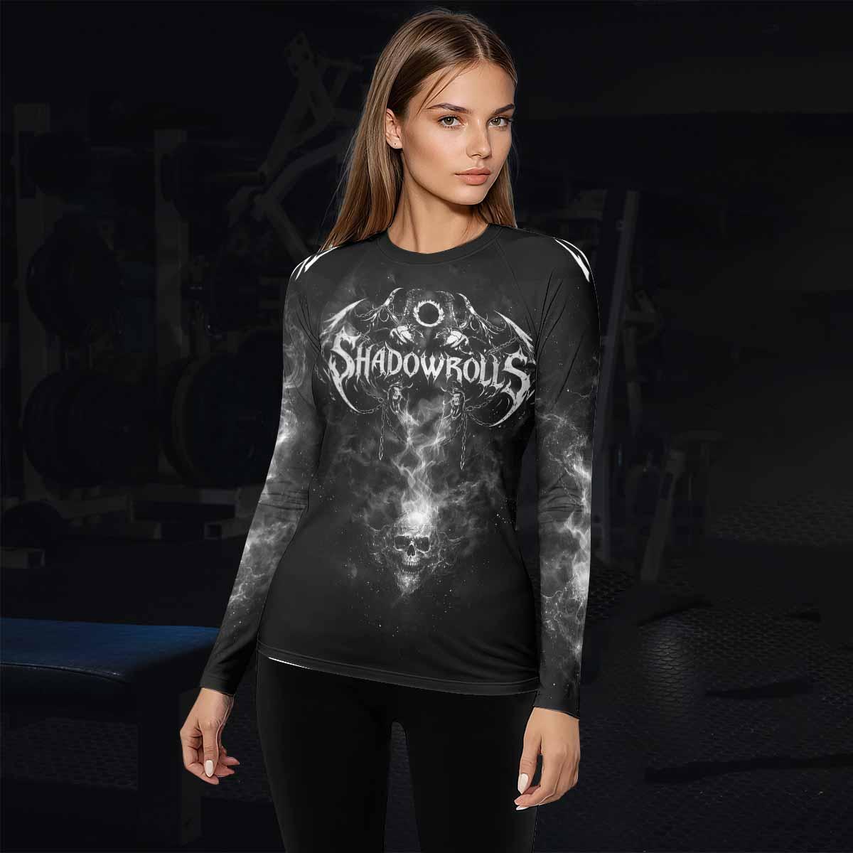 Wraith of the Abyss Women's Rash Guard Long Sleeve - lifestyle view