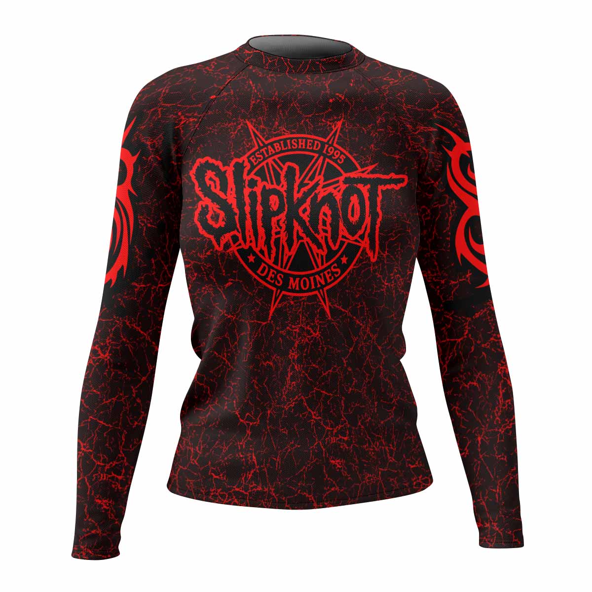 Slipknot Rotting Goat Women's Rash Guard Long Sleeve - front view mockup