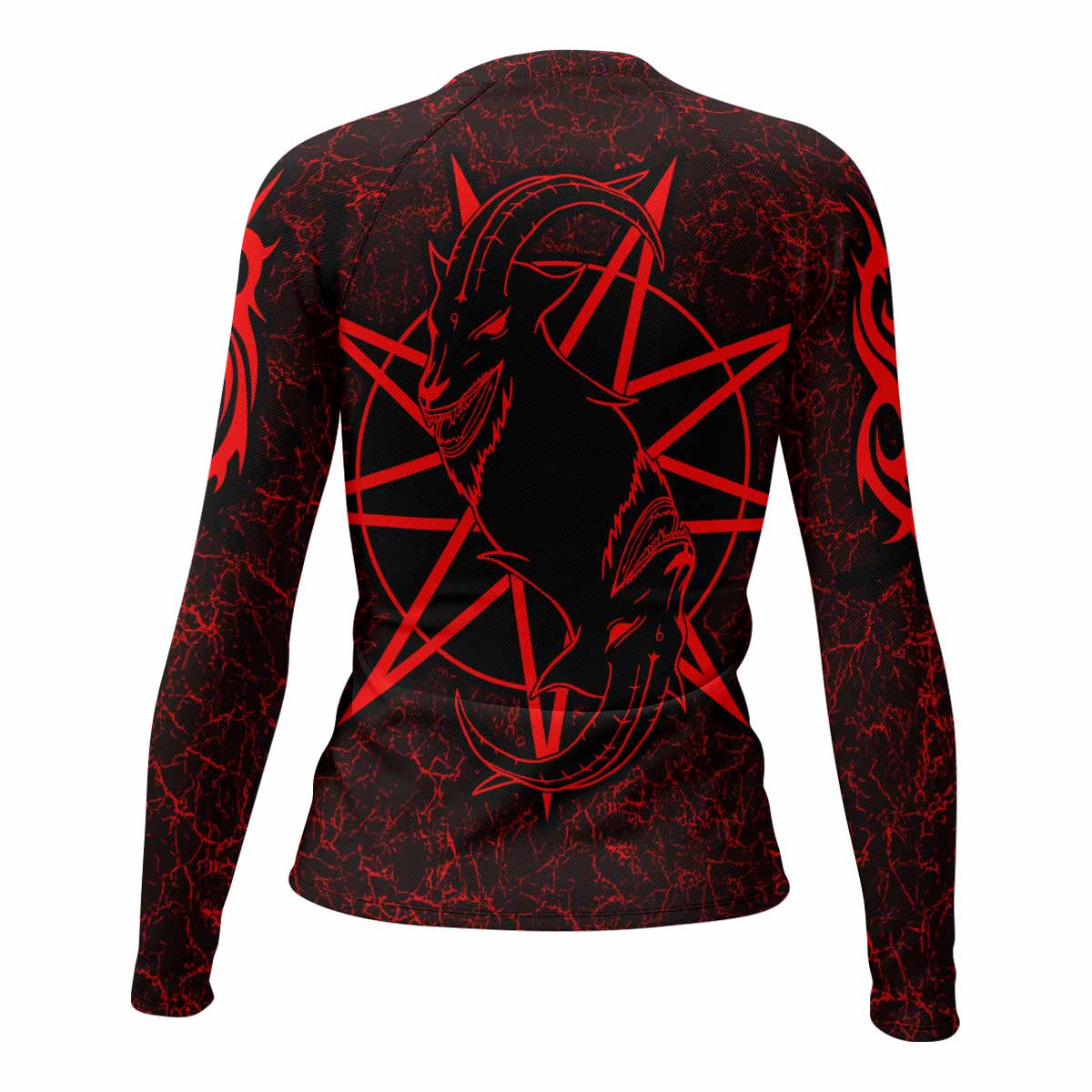Slipknot Rotting Goat Women's Rash Guard Long Sleeve - back view mockup