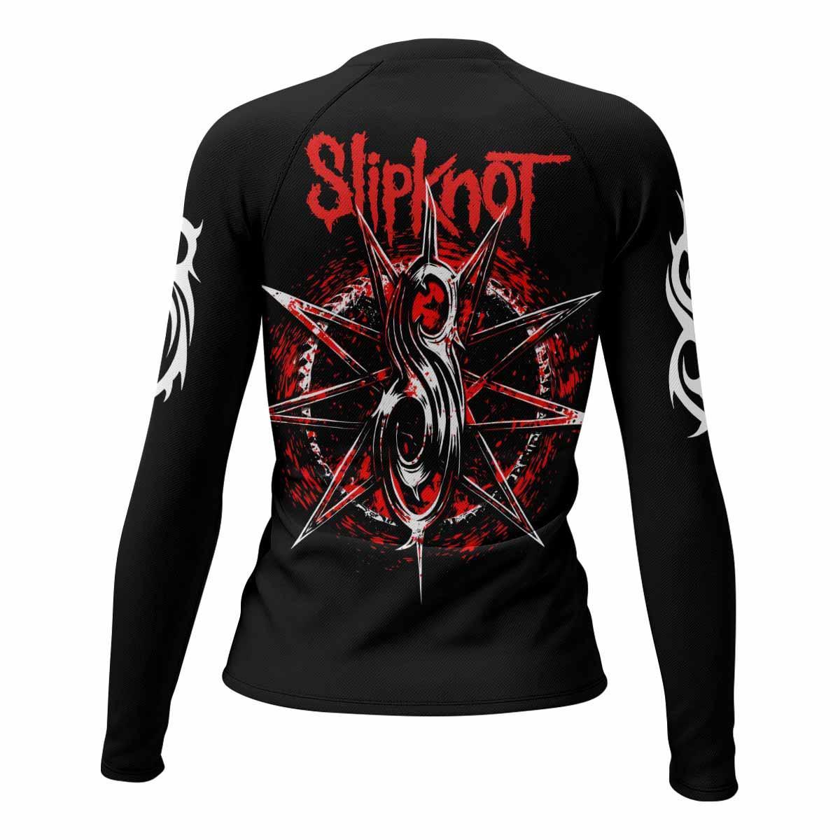 Slipknot Crimson Ribcage Women's Rash Guard Long Sleeve - back view mockup